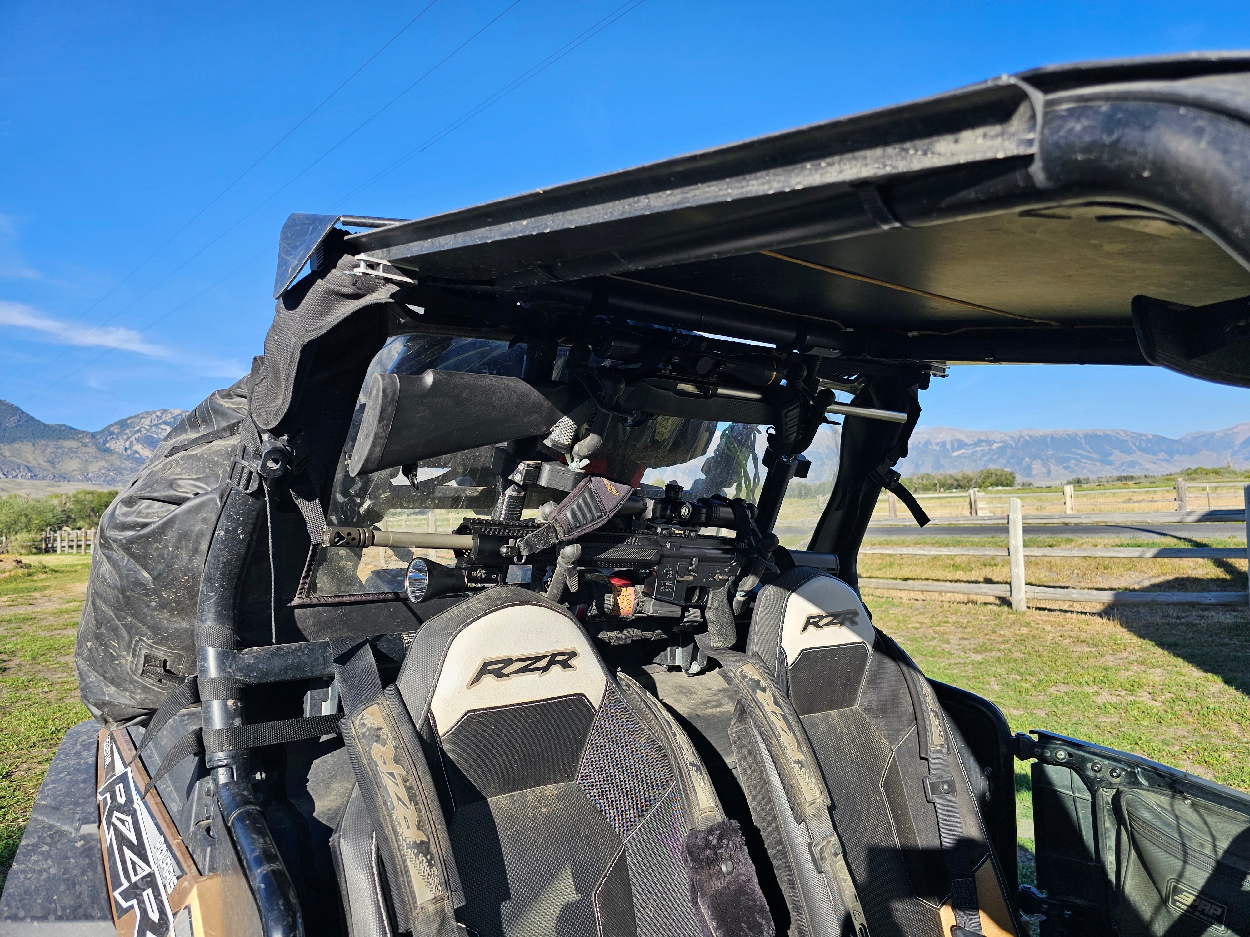 Polaris RZR 1000XP, XP4 & Turbo XP Rear Window Rifle Rack | 2 Place | 2014-2023