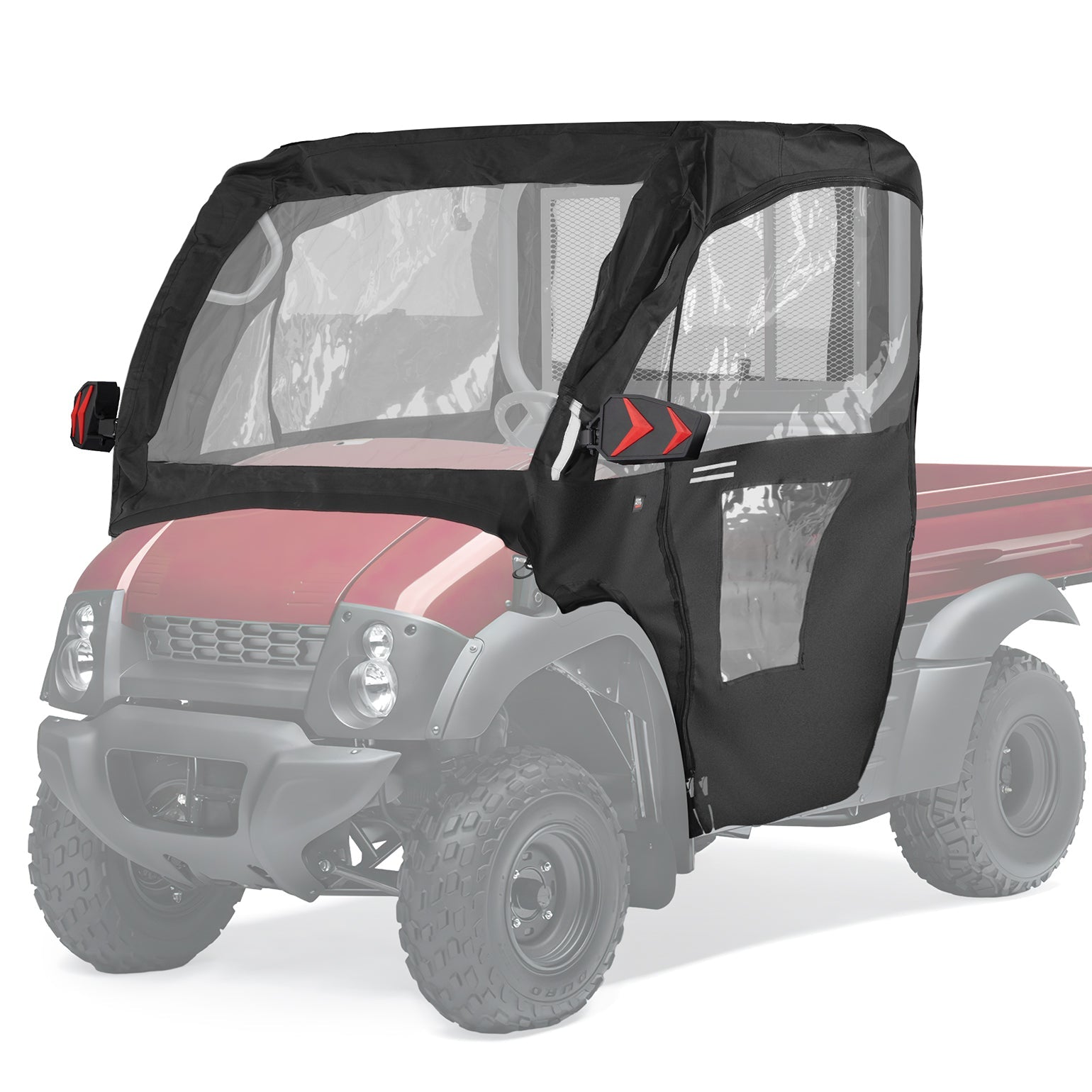 Photo of Soft Cab Enclosure Doors for Kawasaki Mule 600 610 (2015 models and older) by Kemimoto - Premium for UTVs / Side by Sides