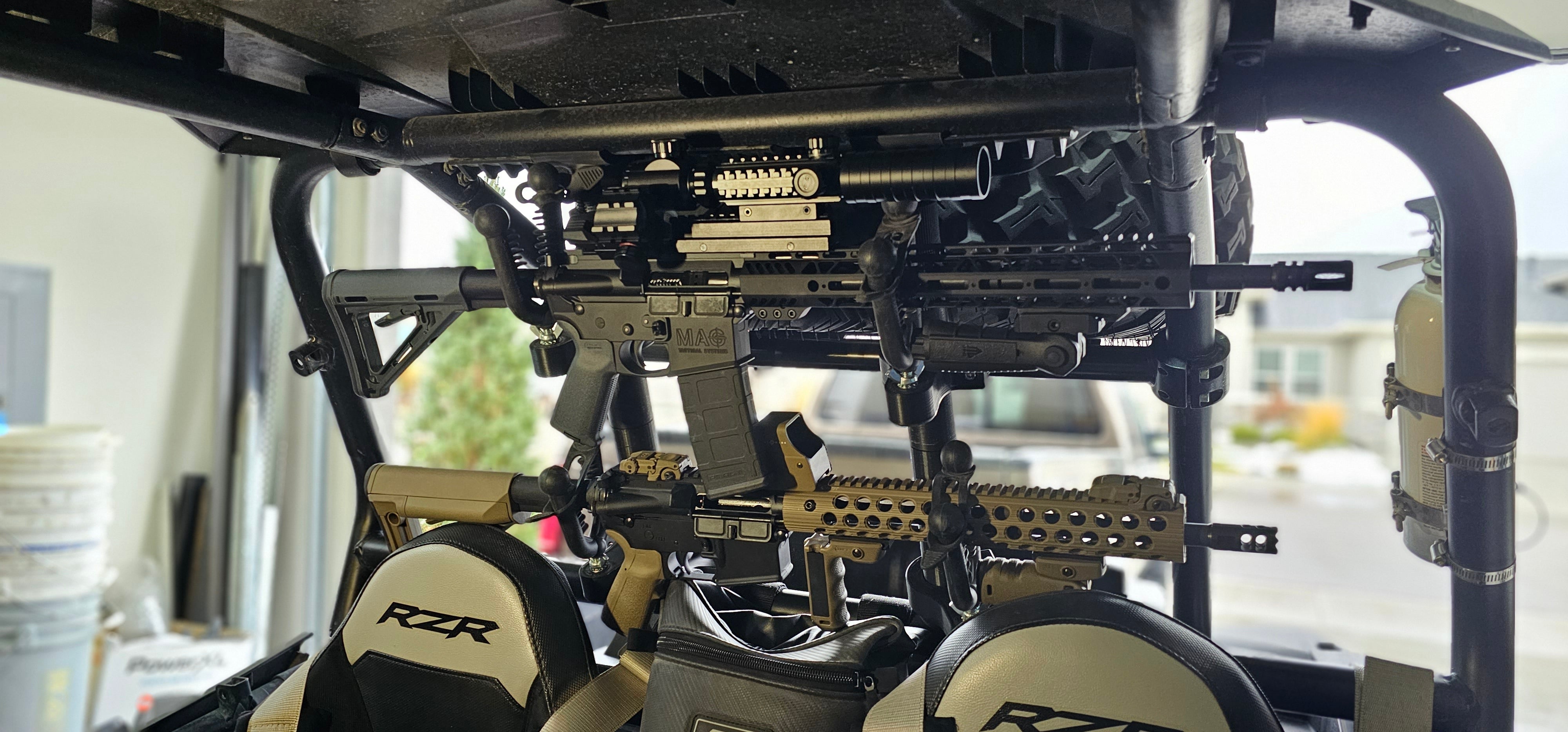 Polaris RZR 1000XP, XP4 & Turbo XP Rear Window Rifle Rack | 2 Place | 2014-2023