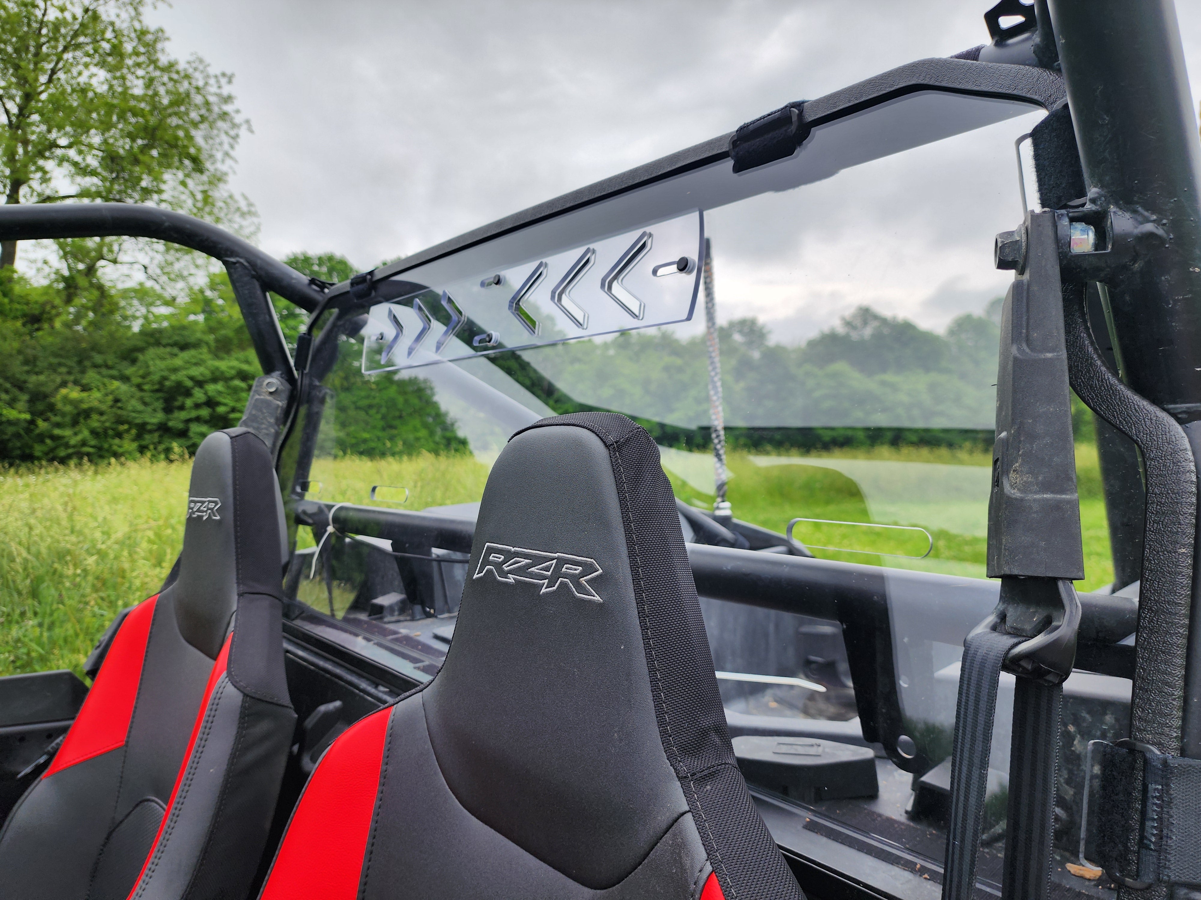 Photo of 2024-2025 Polaris RZR XP 1000 Rear Windshield by 3 Star UTV - Premium Windshields for UTVs / Side by Sides