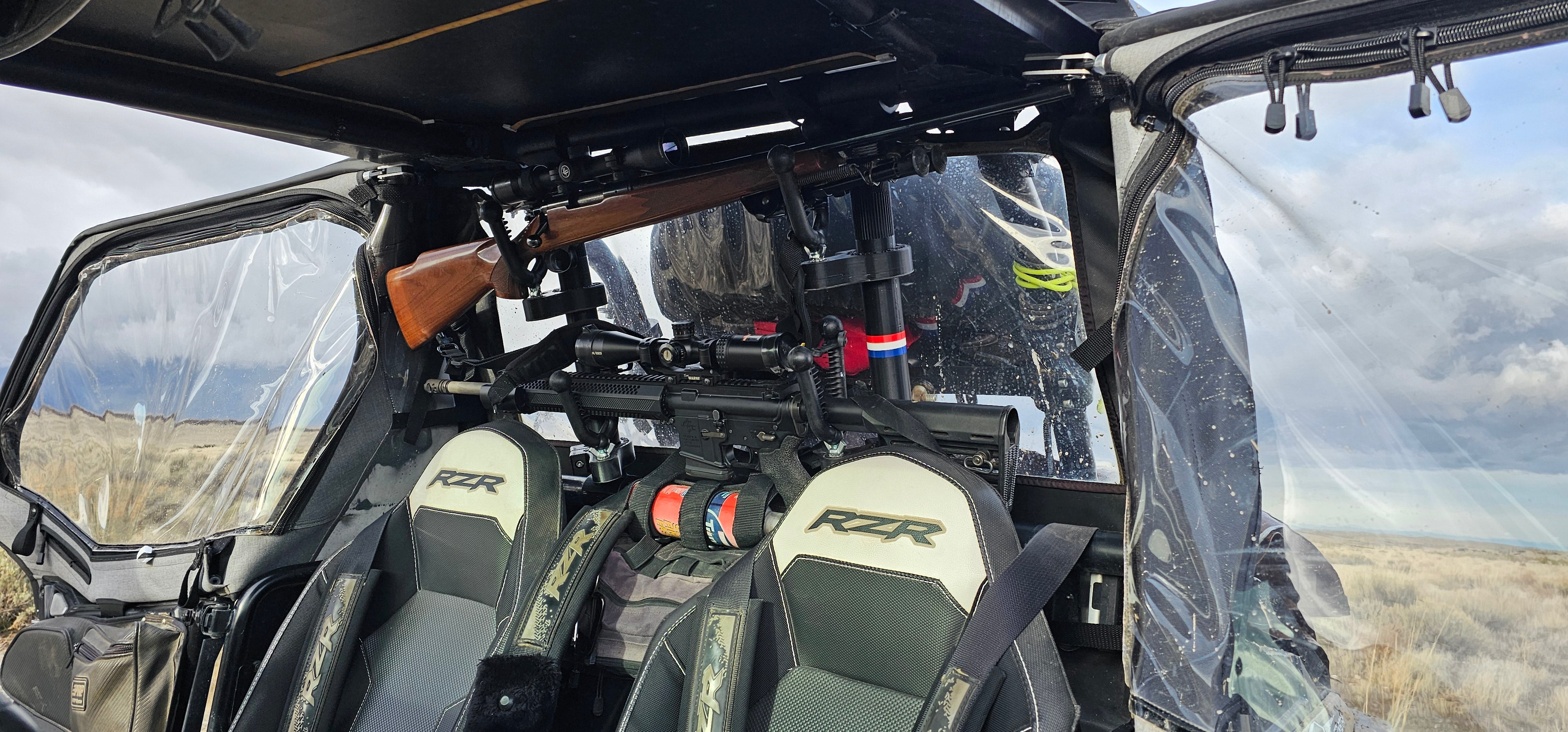 Polaris RZR 1000XP, XP4 & Turbo XP Rear Window Rifle Rack | 2 Place | 2014-2023