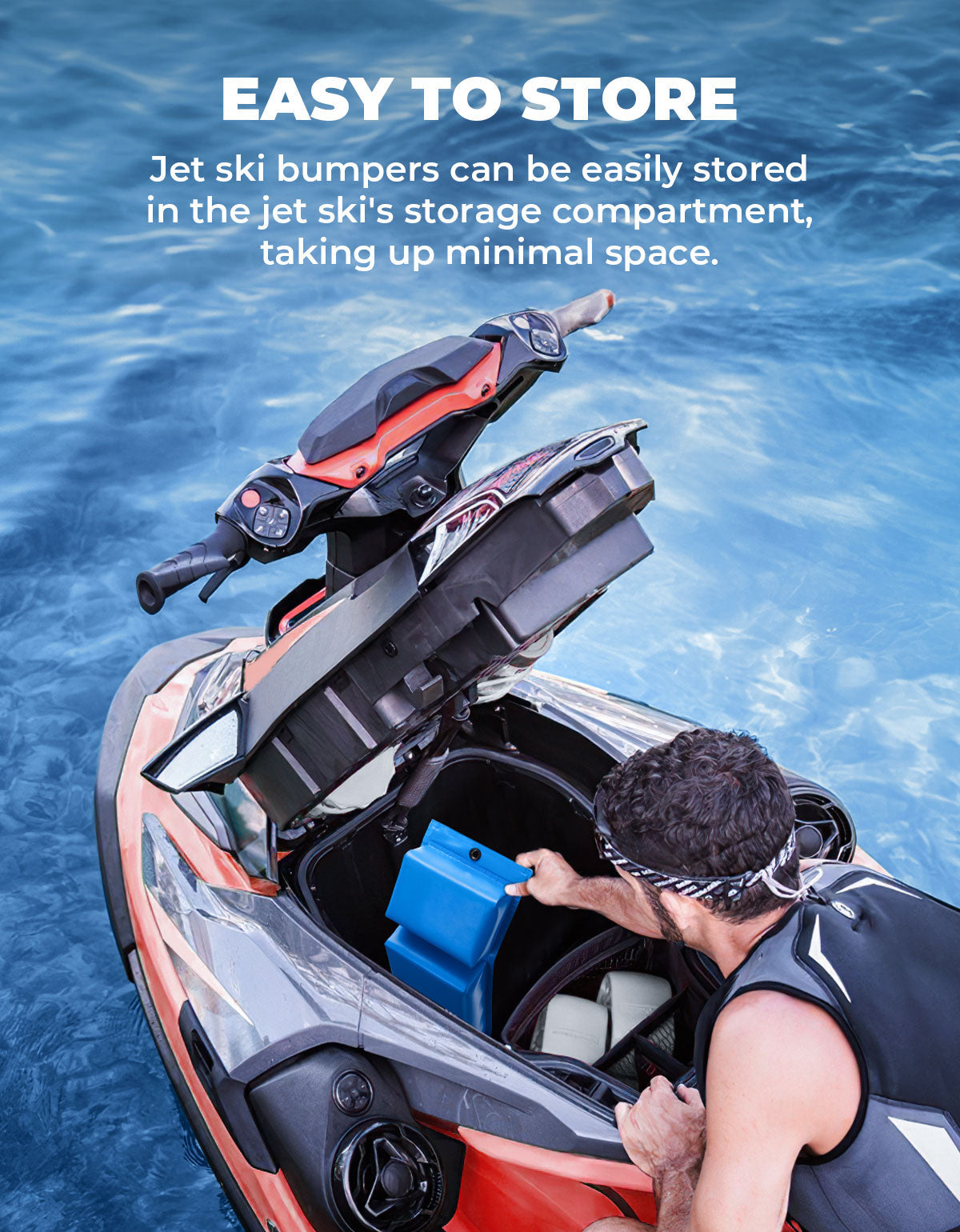 Photo of PWC Boat Fenders Bumpers with 2 Ropers 18in for Jet Ski by Kemimoto - Premium for UTVs / Side by Sides