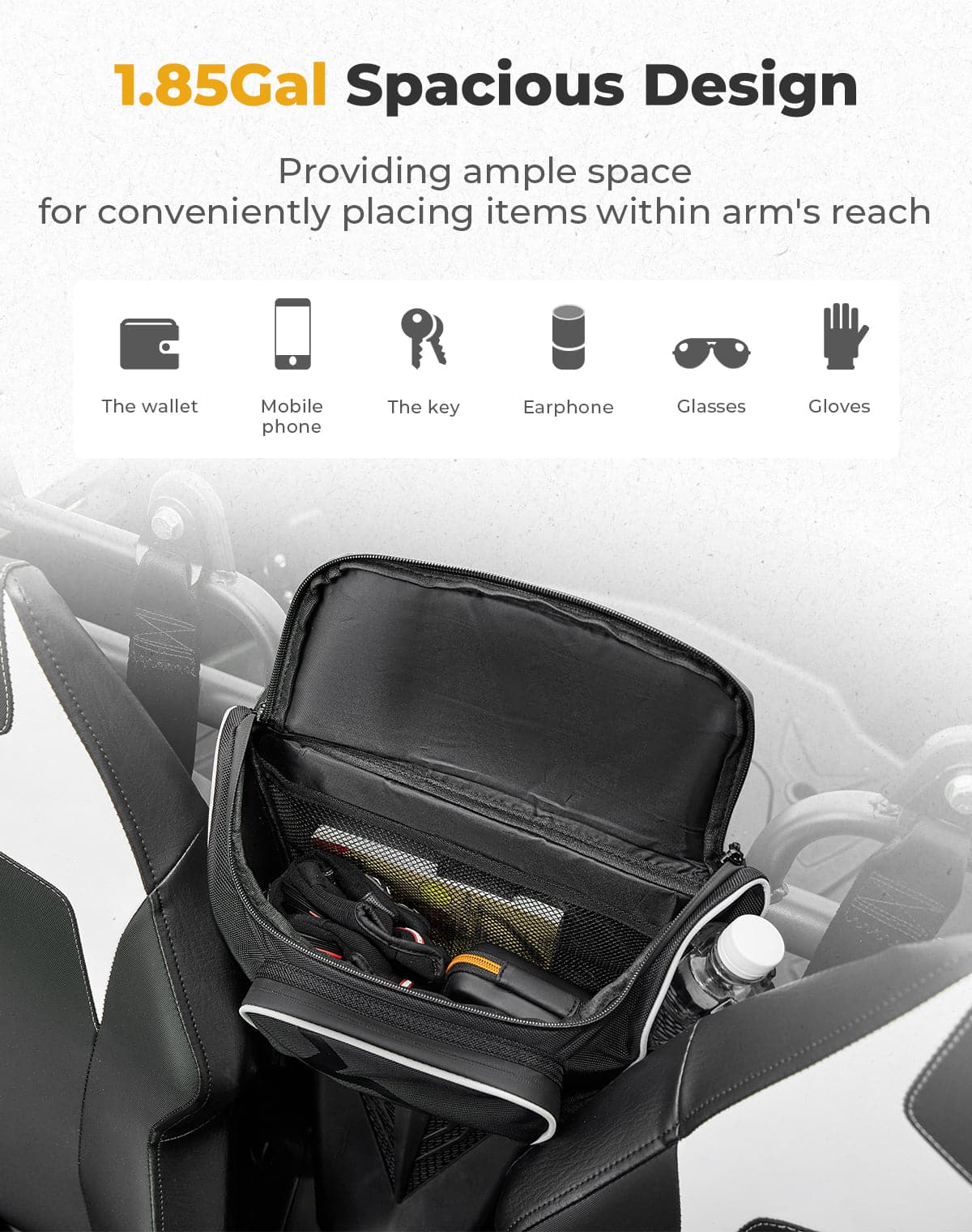 Photo of Storage Bag 1680D Fabric for CFMOTO ZForce 500 | 800 | 1000 by Kemimoto - Premium for UTVs / Side by Sides