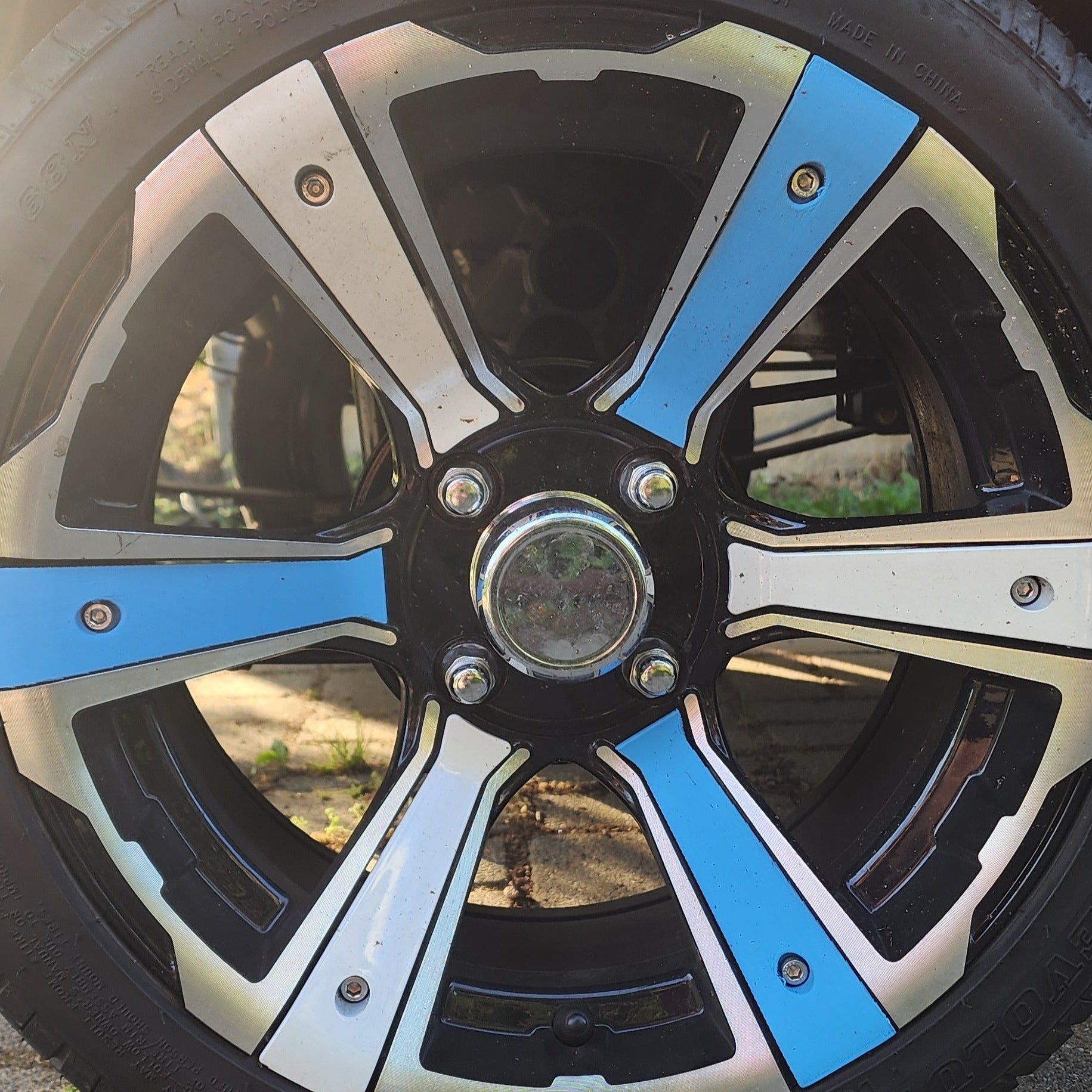 Photo of Evolution Golf Cart Wheel Inserts - Fits 14'' Evolution Factory Wheels with Insert by Knight ATV - Premium for UTVs / Side by Sides