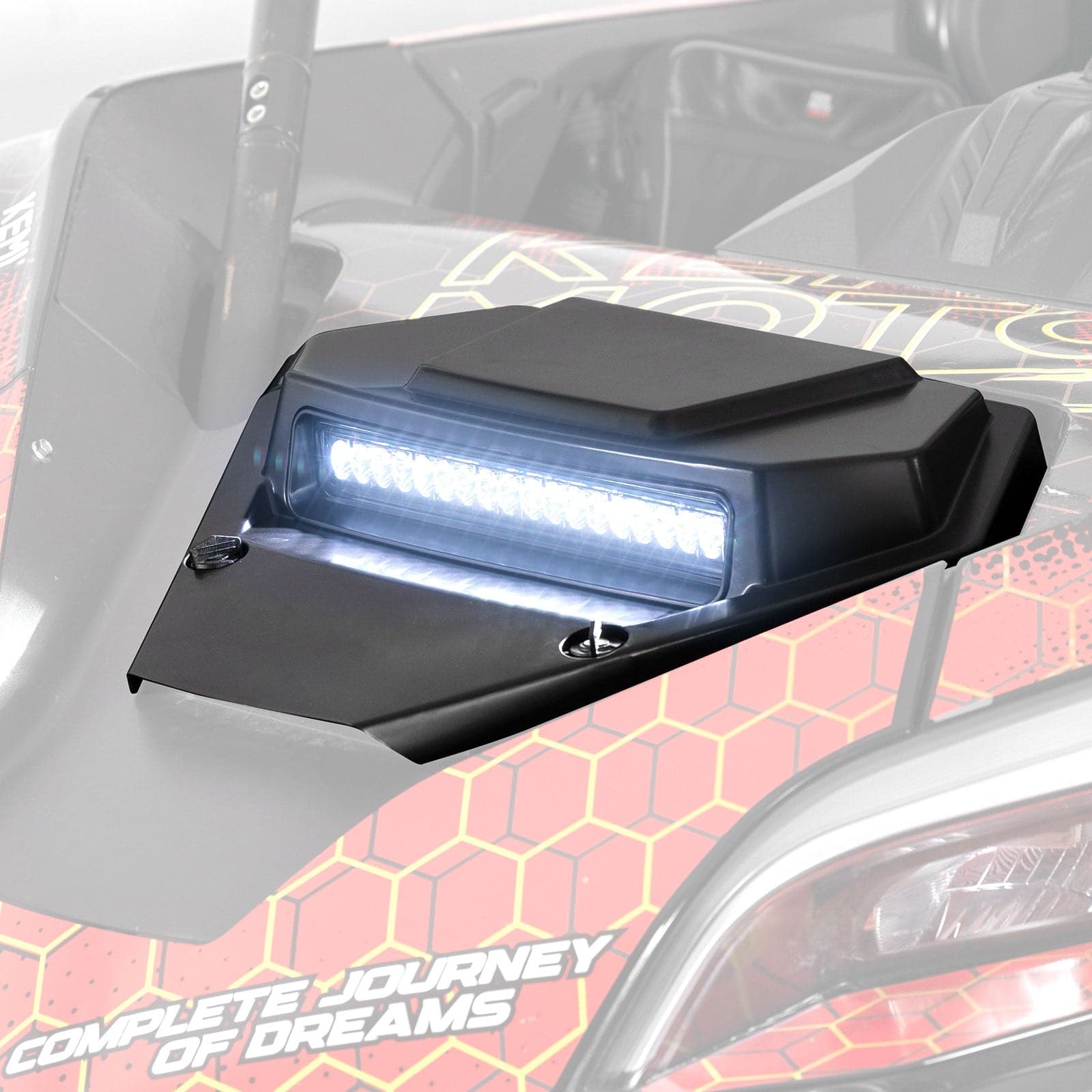 Photo of UTV Hood Scoop with Light for CFMOTO ZForce 950 2020+ by Kemimoto - Premium for UTVs / Side by Sides