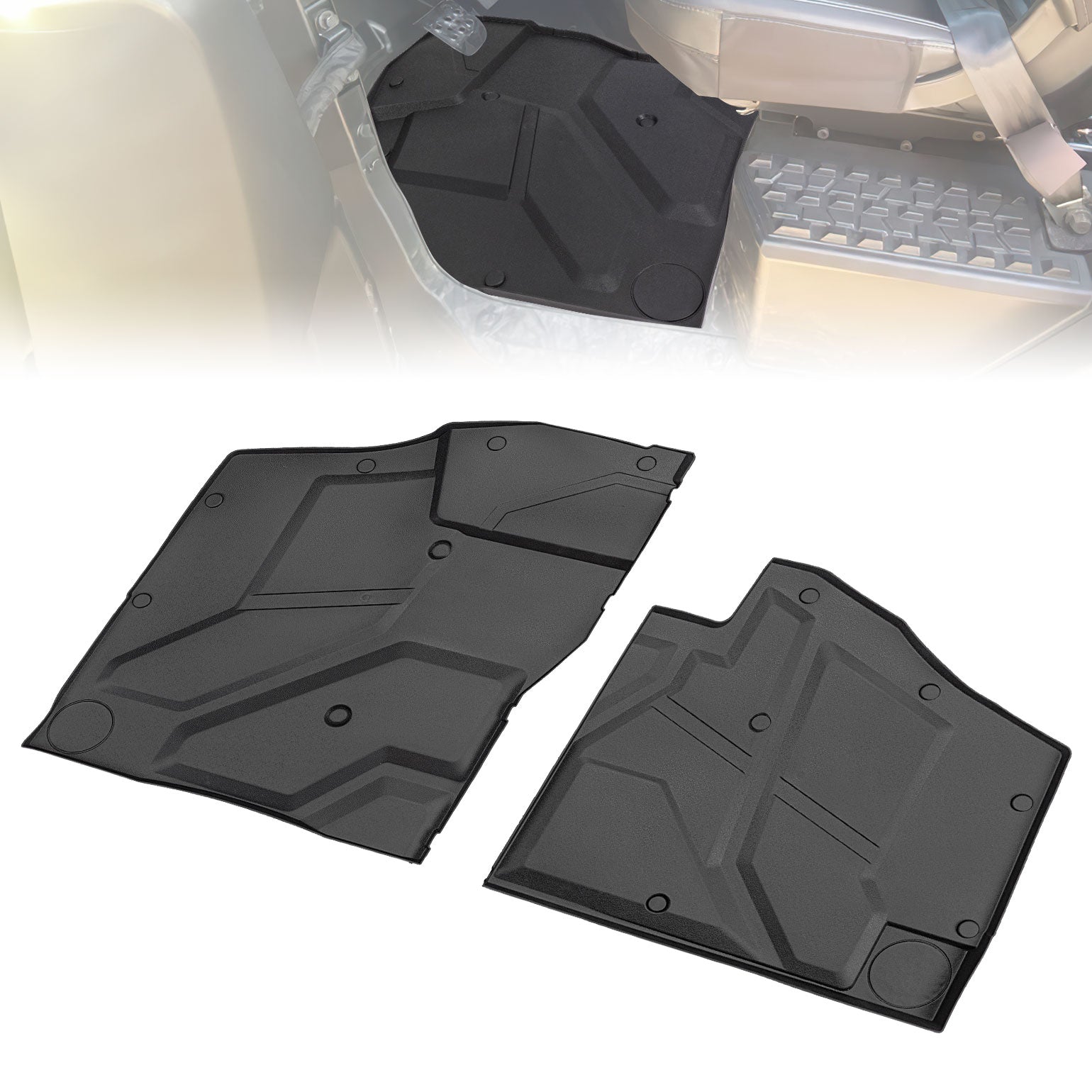 Photo of Front TPE Floor Mat for Polaris Xpedition XP/ADV/XP 5/ADV 5 2024+ by Kemimoto - Premium for UTVs / Side by Sides