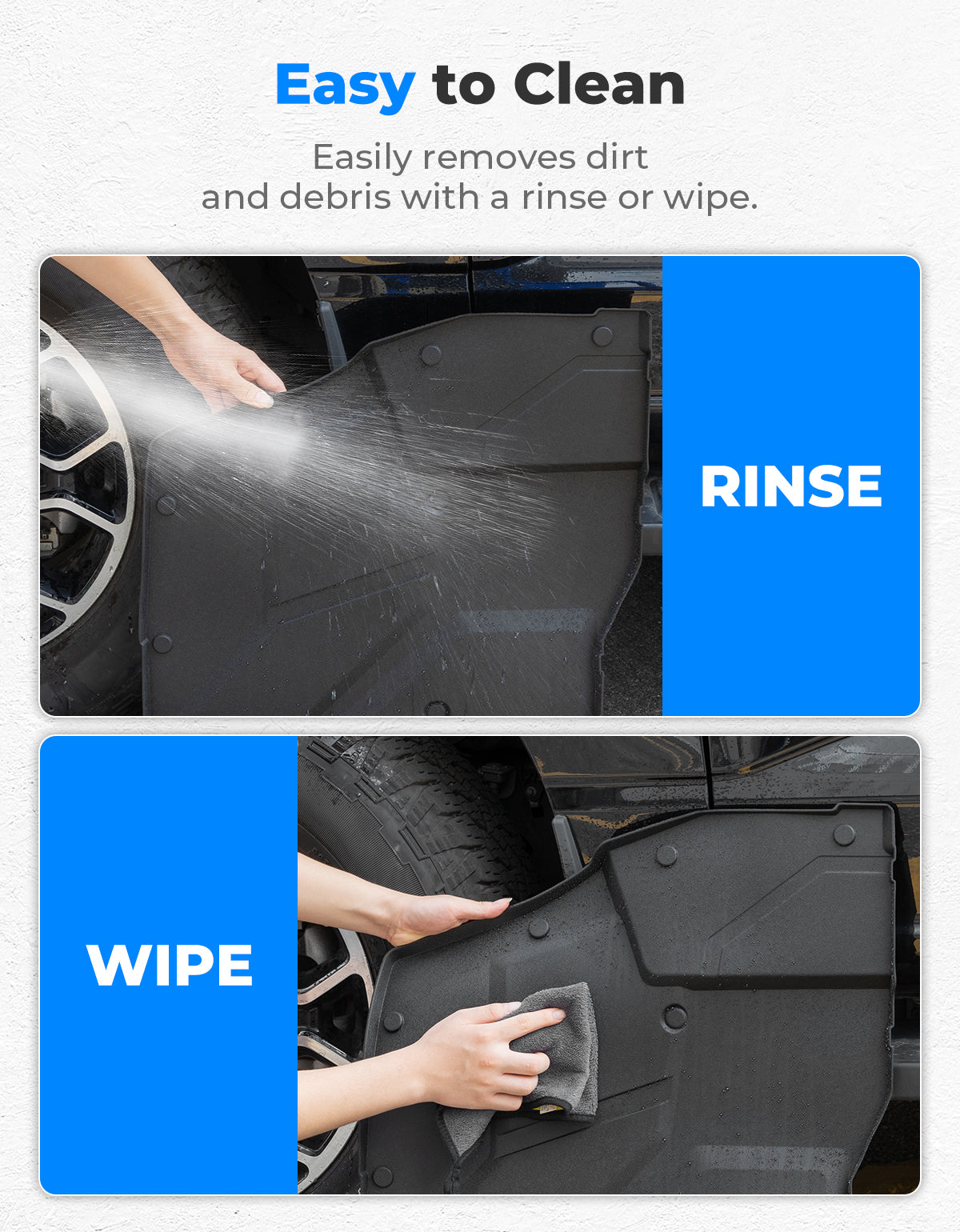 Photo of Front TPE Floor Mat for Polaris Xpedition XP/ADV/XP 5/ADV 5 2024+ by Kemimoto - Premium for UTVs / Side by Sides
