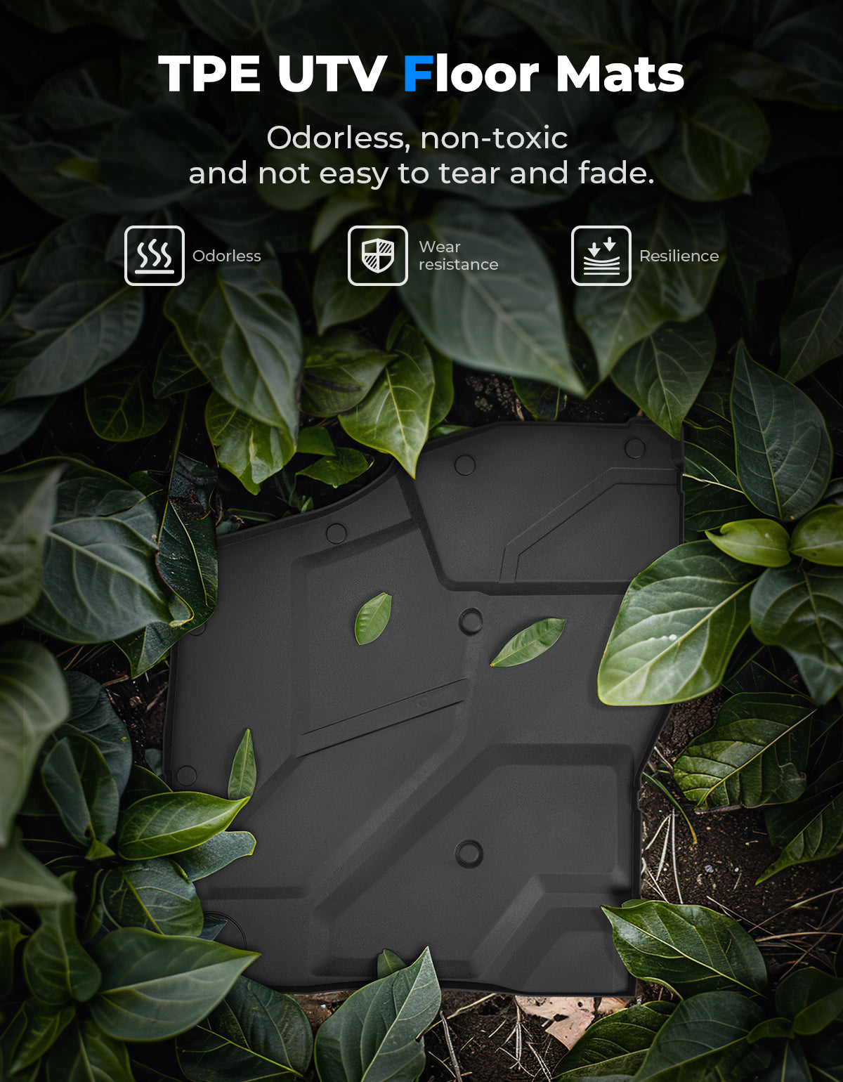 Photo of Front TPE Floor Mat for Polaris Xpedition XP/ADV/XP 5/ADV 5 2024+ by Kemimoto - Premium for UTVs / Side by Sides
