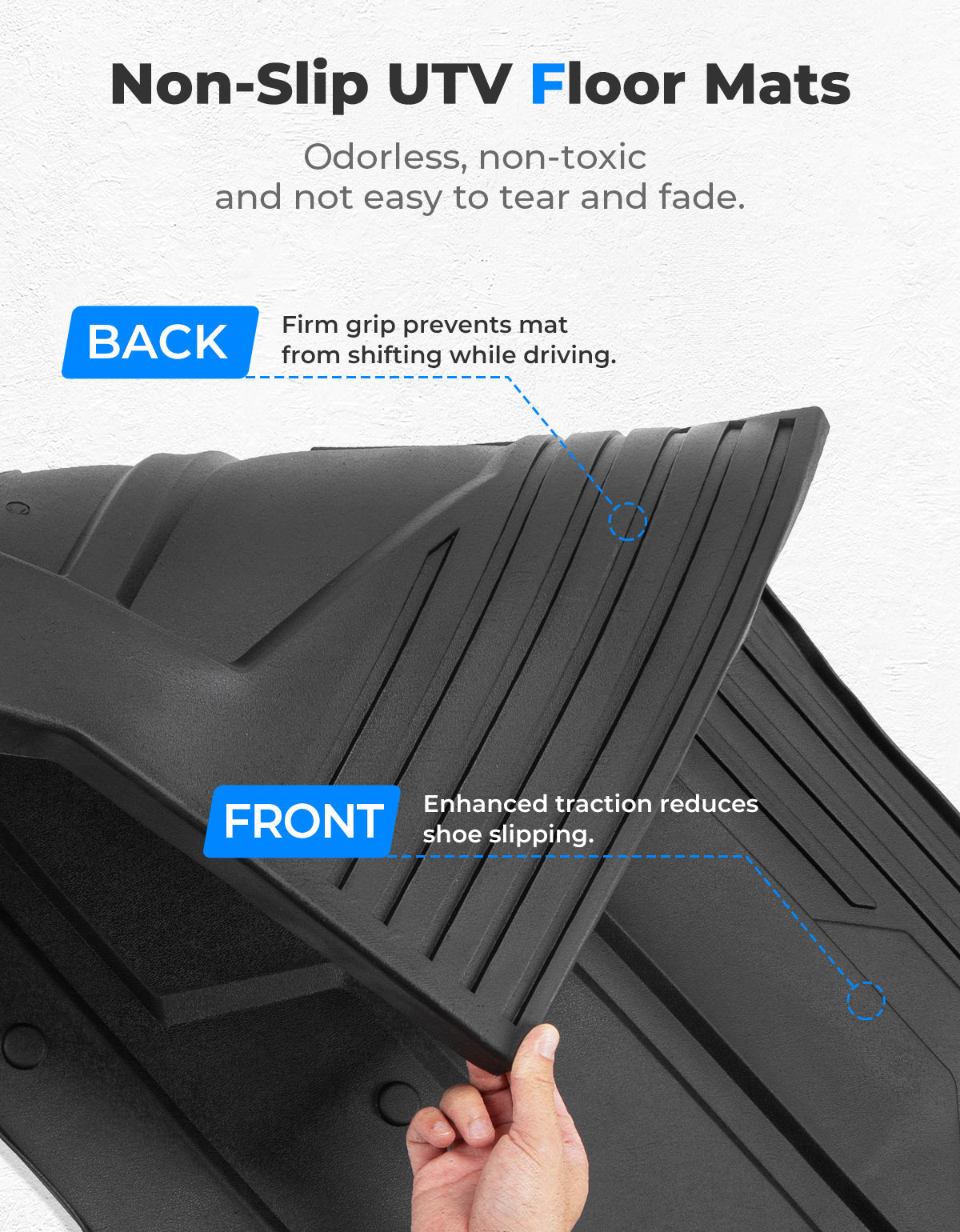 Photo of Kemimoto Front and Rear TPE Floor Mat for Polaris Xpedition XP 5/ADV 5 2024+ by Kemimoto - Premium for UTVs / Side by Sides
