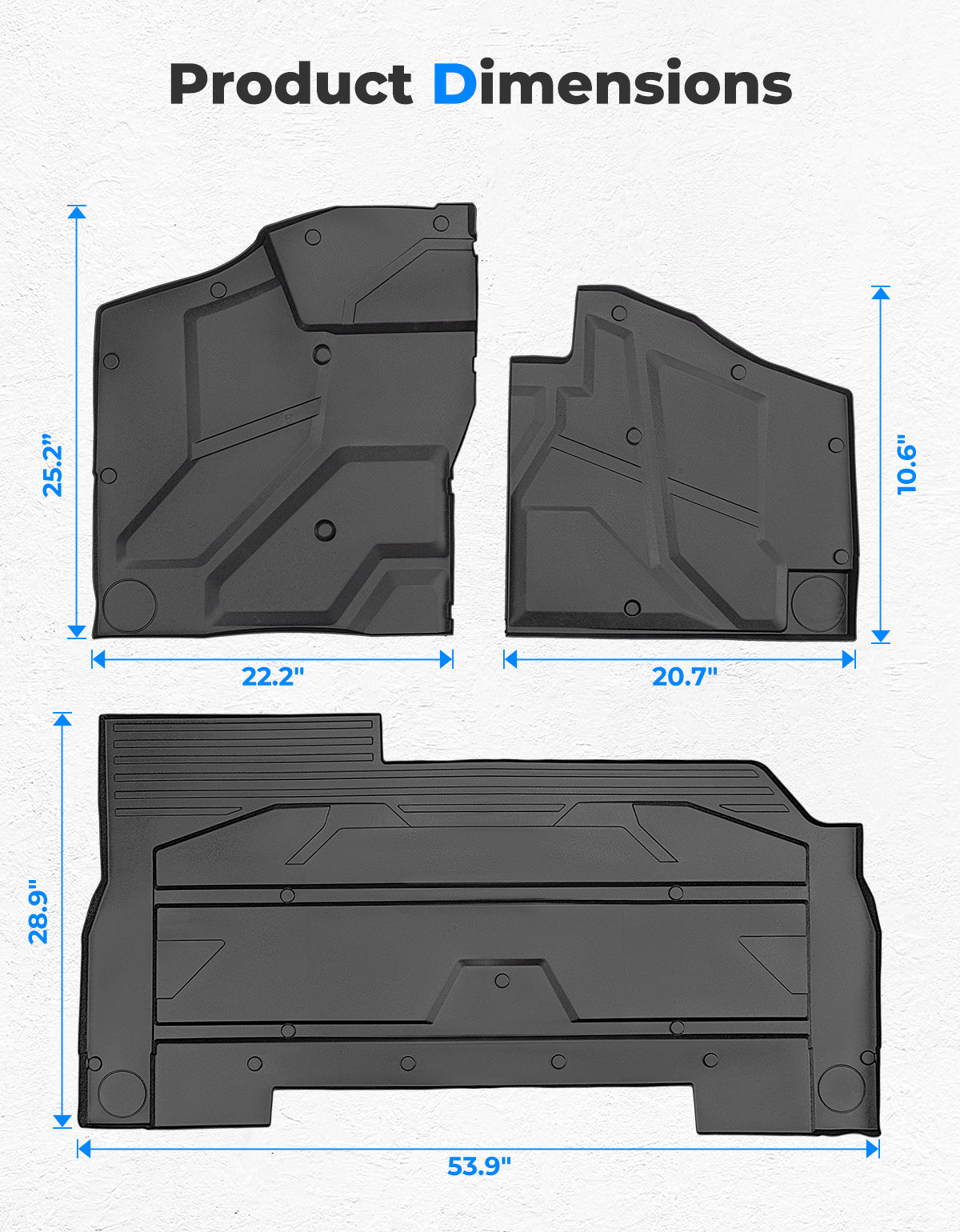 Photo of Kemimoto Front and Rear TPE Floor Mat for Polaris Xpedition XP 5/ADV 5 2024+ by Kemimoto - Premium for UTVs / Side by Sides