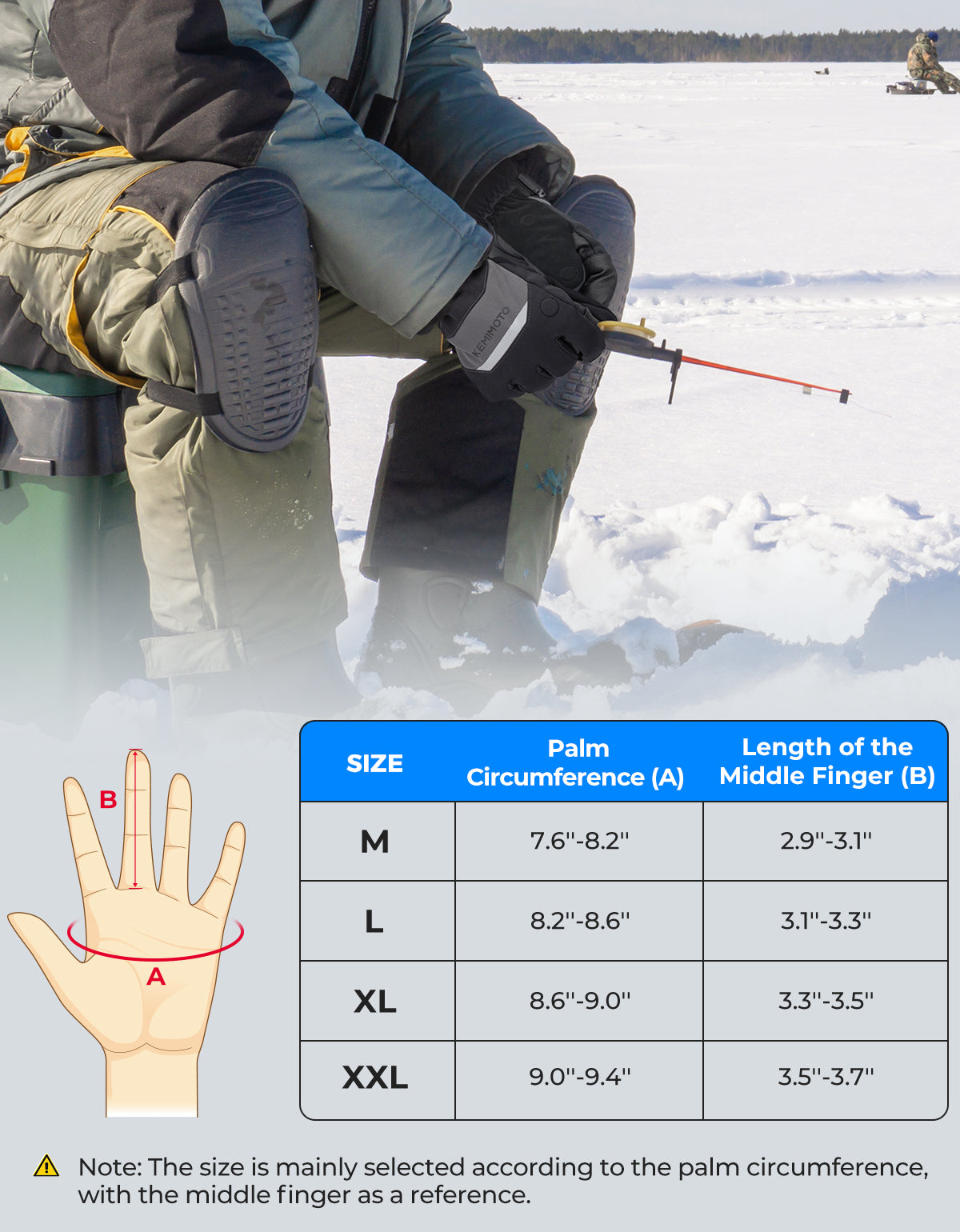 Photo of Heated Gloves with Magnetic Flap for Fishing, Cycling, Hiking, Hunting by Kemimoto - Premium for UTVs / Side by Sides