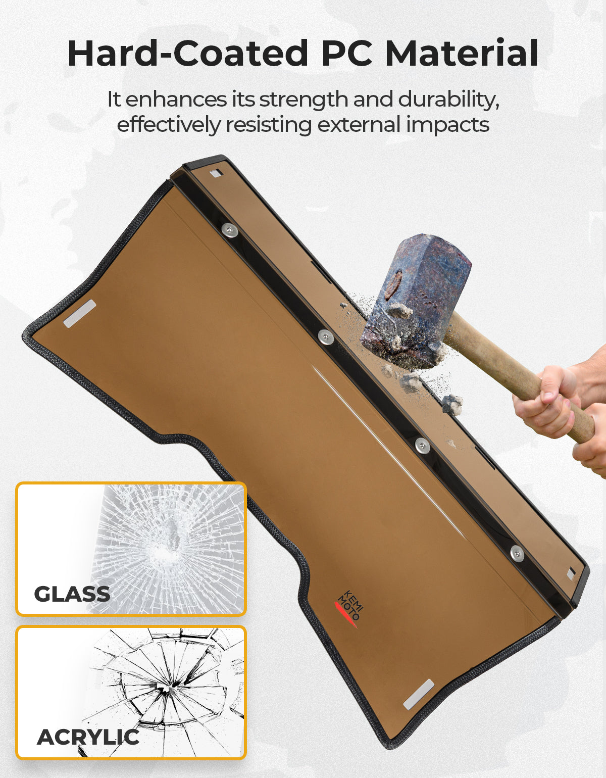 Photo of Tinted Rear Windshield Scratch Resistant for CFMOTO ZForce 950 by Kemimoto - Premium for UTVs / Side by Sides