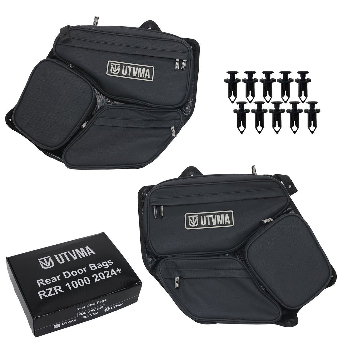 Photo of RZR 1000 Rear Door Bag Set (2024+) by UTV Mountain Accessories - Premium Door Bags & Door Accessories for UTVs / Side by Sides