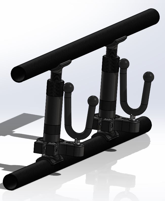 Polaris RZR 1000XP / XP4 | Rifle, Bow & Fishing Pole Rack | Rear Window | 1 Place | 2024+