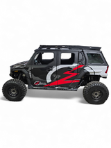 2024+ Polaris Xpedition ADV5 4-Seat Roof Rack vehicle side view with roof rack — Elektric Offroad