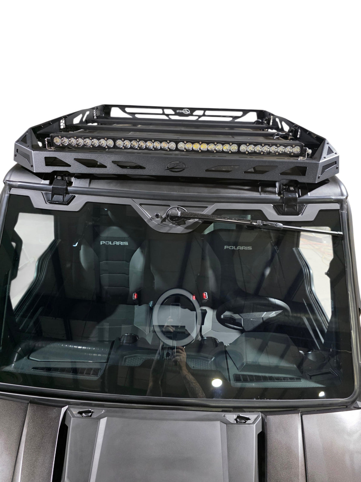 2024+ Polaris Xpedition XP5 / ADV5 4-Seat Roof Rack roof rack installed side view — Elektric Offroad