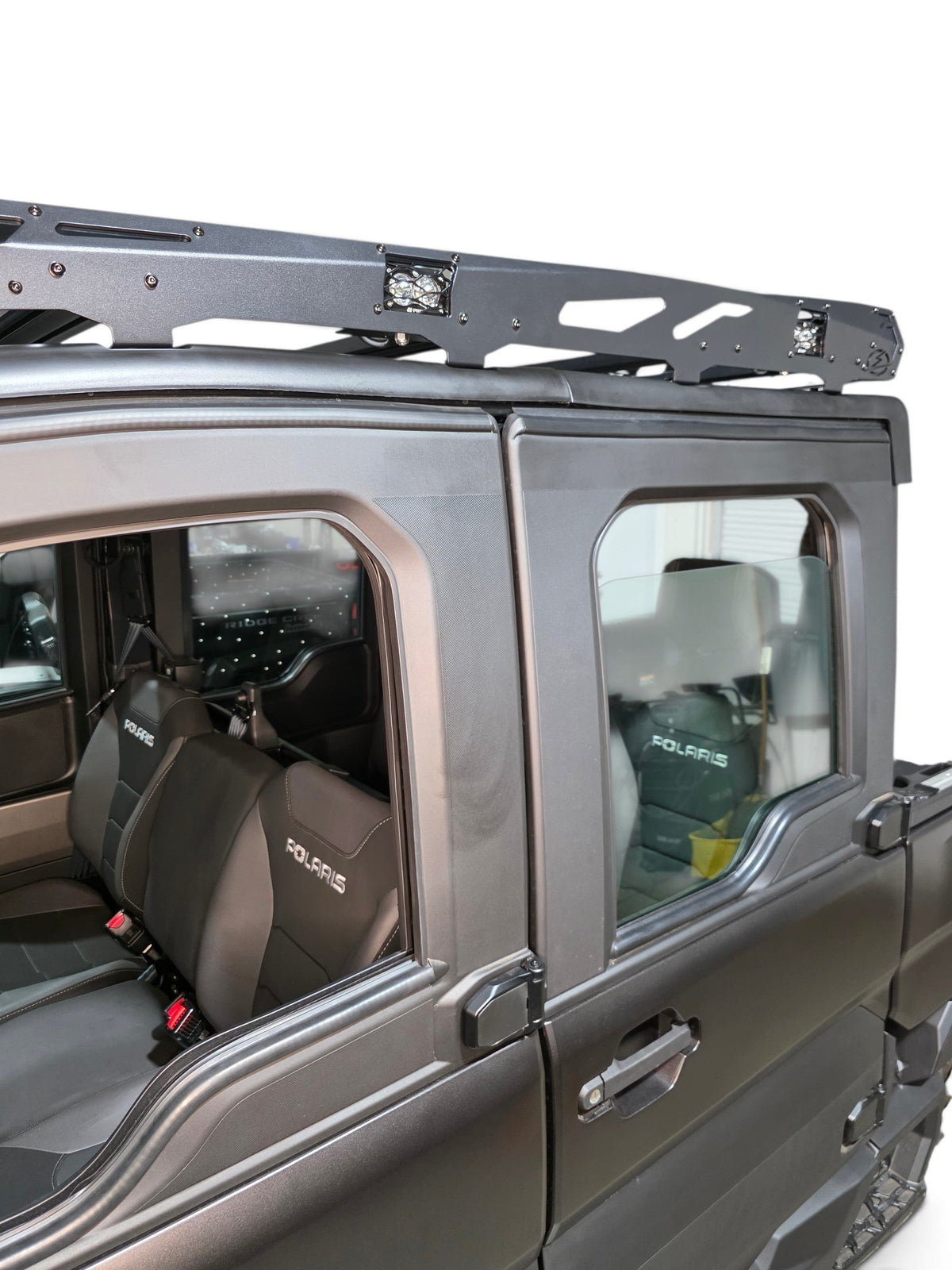 2024+ Polaris Xpedition XP5 / ADV5 4-Seat Roof Rack front rail detail — Elektric Offroad