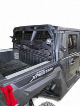2024+ Polaris Xpedition XP Headache Rack rack installed rear angle — Elektric Offroad