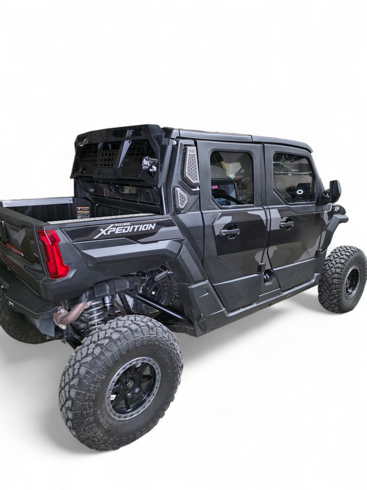 2024+ Polaris Xpedition XP Headache Rack rear vehicle view — Elektric Offroad