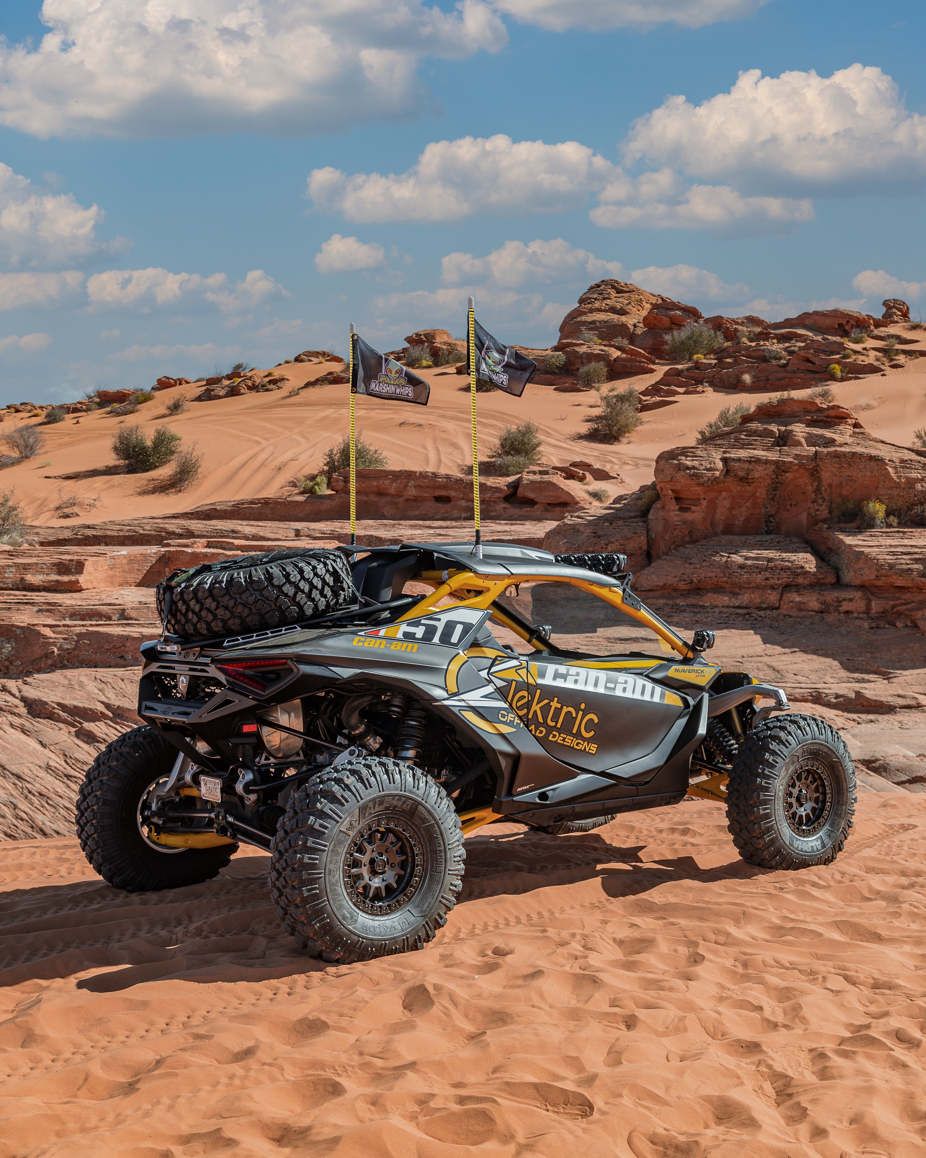 Photo of 2024 to Current Can-am Maverick R Volt Tire Rack for Volt Baja Box by Elektric Offroad - Premium for UTVs / Side by Sides