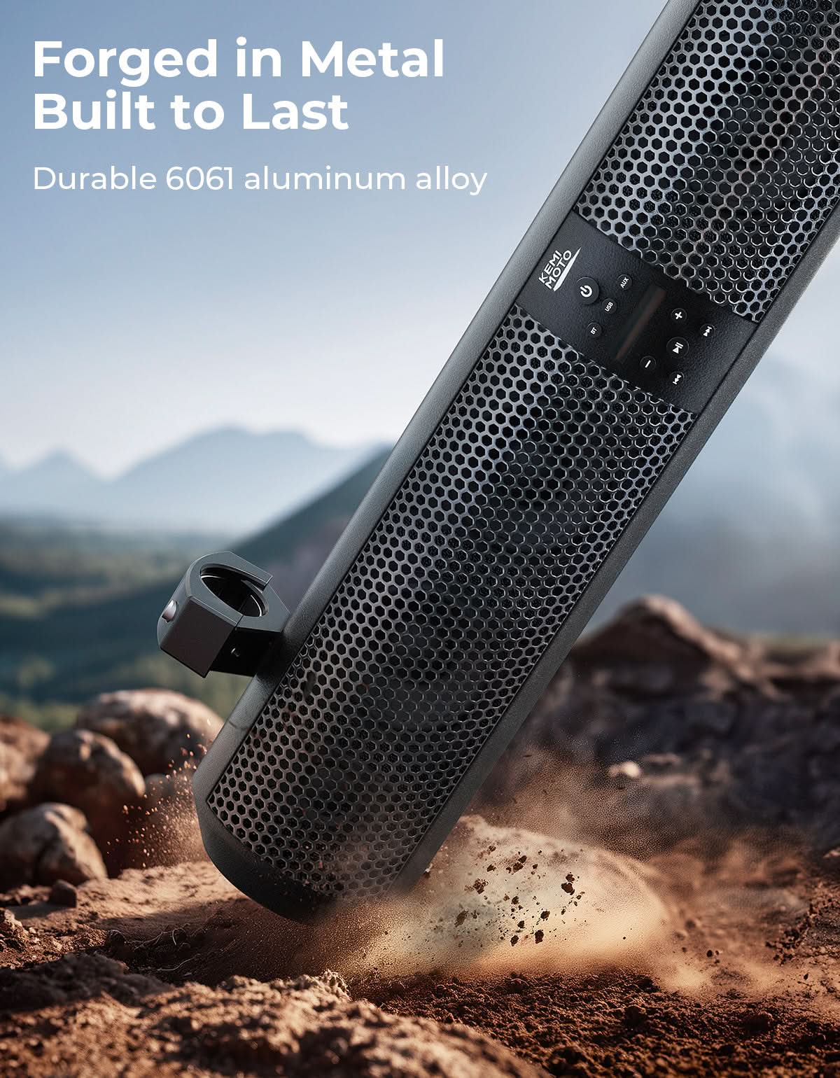 Photo of UTV Bluetooth Sound Bar 32" RGB Waterproof Speaker for Polaris Can-Am 2025 by Kemimoto - Premium for UTVs / Side by Sides