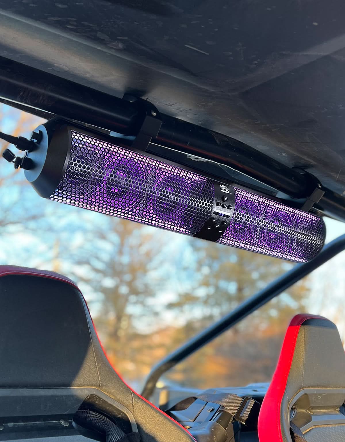 Photo of UTV Bluetooth Sound Bar 32" RGB Waterproof Speaker for Polaris Can-Am 2025 by Kemimoto - Premium for UTVs / Side by Sides