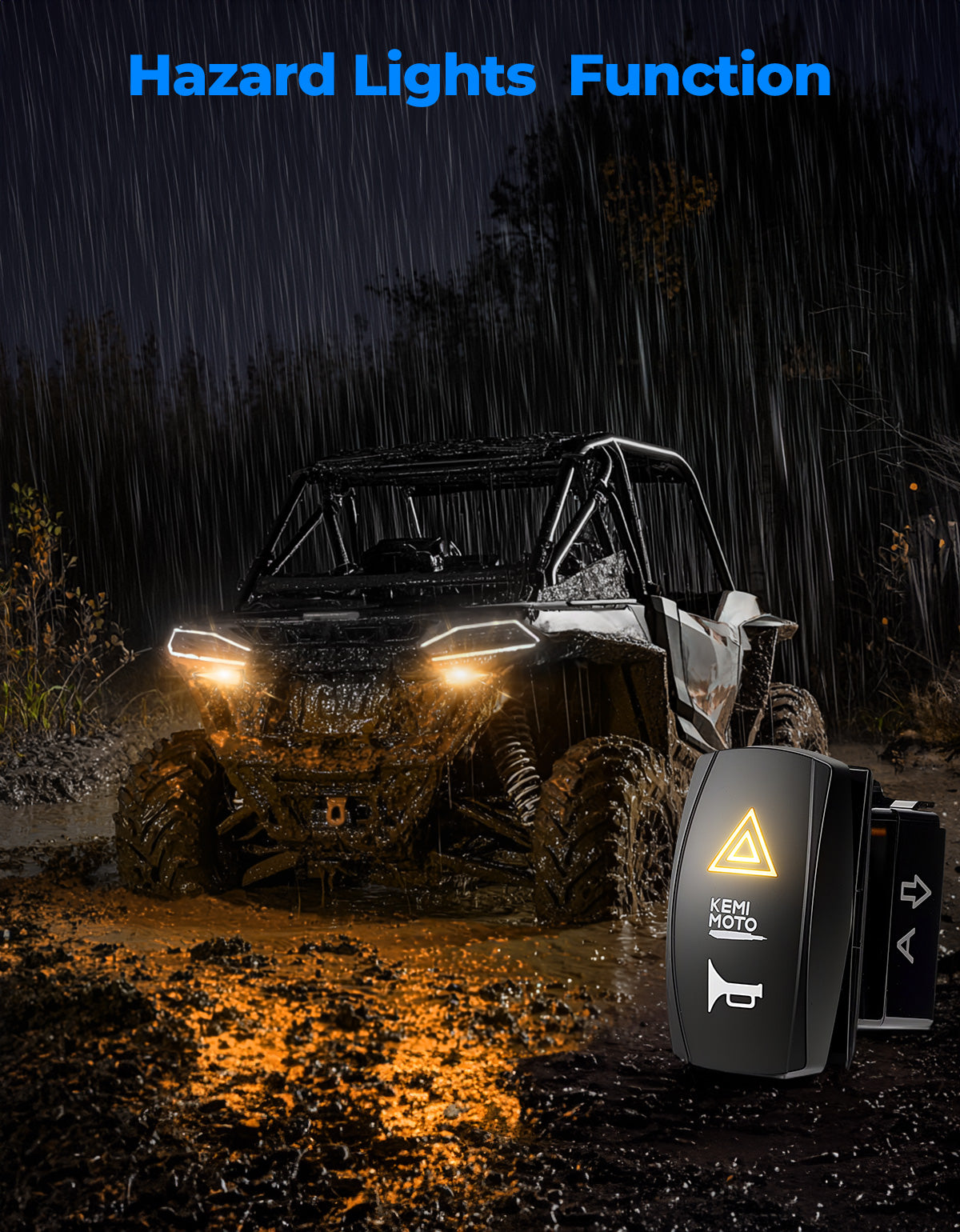Photo of UTV Turn Signal Kit with 110D Horn for Polaris|Can-Am|Teryx|CFMOTO by Kemimoto - Premium for UTVs / Side by Sides
