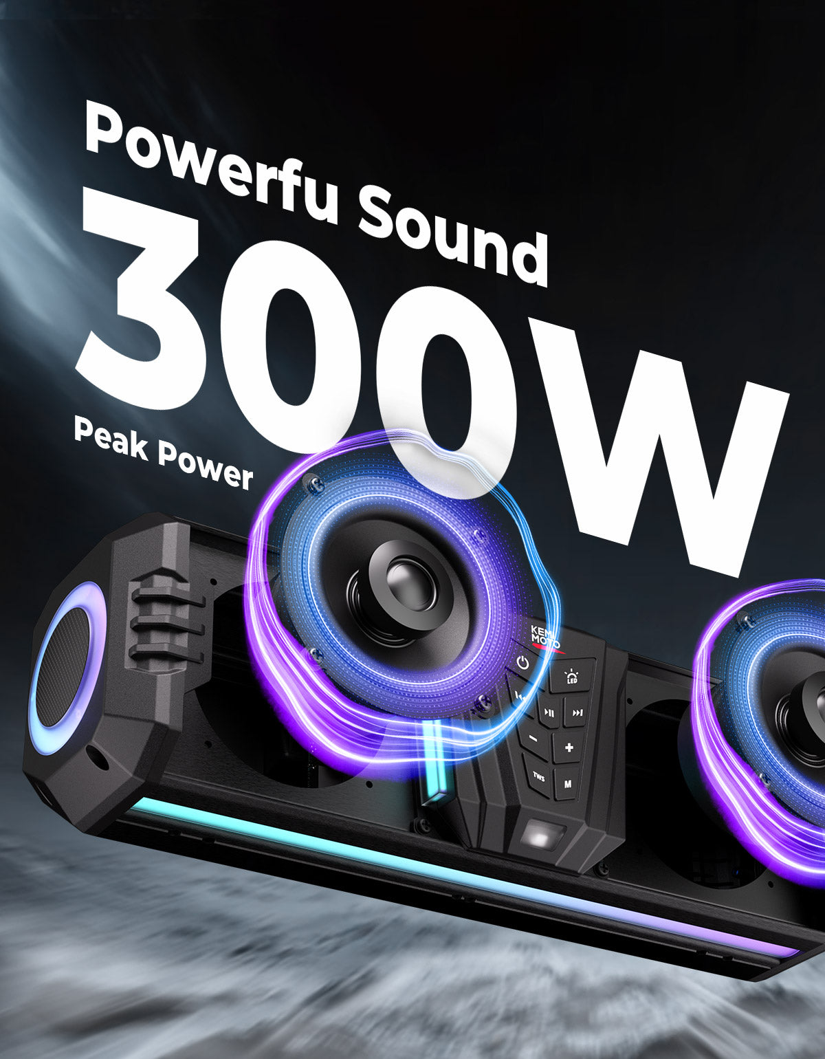 Photo of KEMIMOTO Midnight 40 16'' RGB Bluetooth Sound Bar for UTV Golf Cart Marine Boat by Kemimoto - Premium for UTVs / Side by Sides