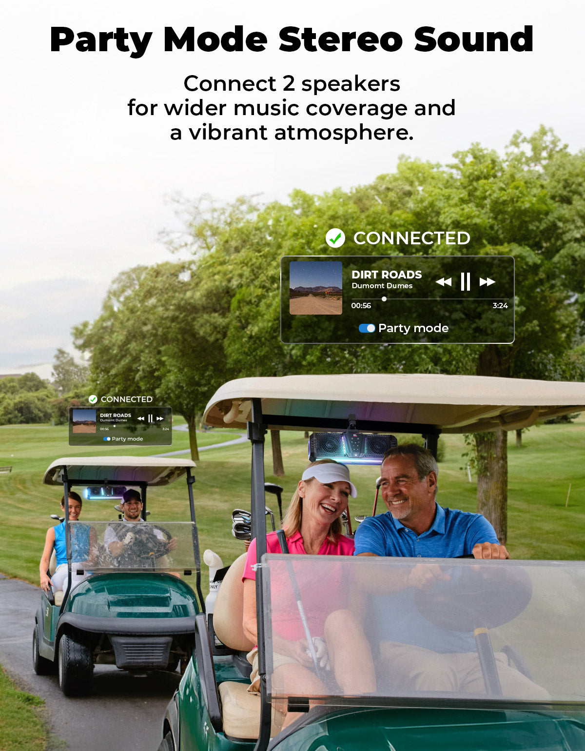 Photo of KEMIMOTO Midnight 40 16'' RGB Bluetooth Sound Bar for UTV Golf Cart Marine Boat by Kemimoto - Premium for UTVs / Side by Sides