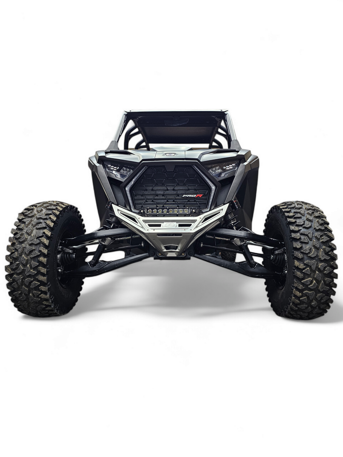 Photo of 2022-2025 Polaris RZR Pro R/ Turbo R Machined Billet Front Winch Bumper (Clear Anodize) by Elektric Offroad - Premium 2022+ Polaris RZR Pro R/ Turbo R Machined Billet Front Winch Bumper (Clear Hard Anodize) for UTVs / Side by Sides