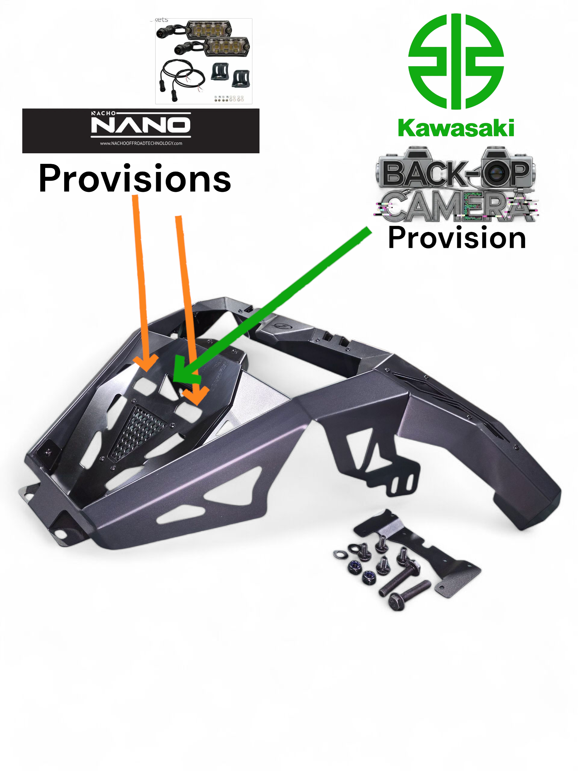 Elektric Offroad - 2026+ Kawasaki Teryx H2 Volt Rear Bumper