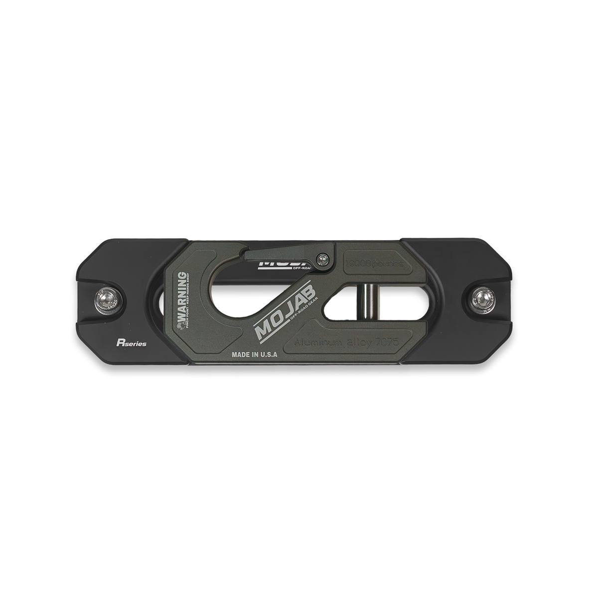 Photo of Aluminum Recessed Winch Shackle with Fairlead Kit, closed latch (LIFE TIME WARRANTY*) by MOJAB OFFROAD - Premium Winches & Winch Mounts for UTVs / Side by Sides