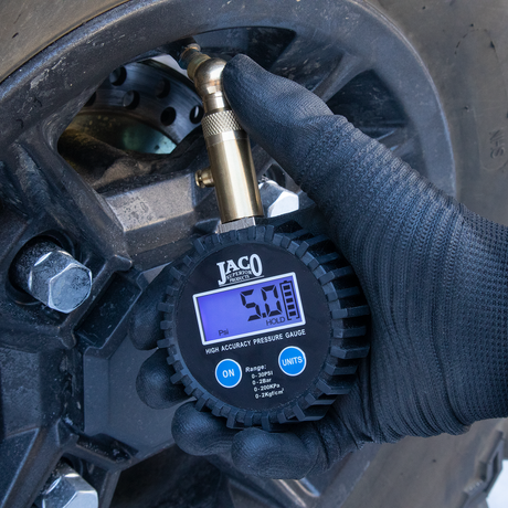 Photo of Elite® Digital Low Pressure Tire Gauge - Professional Accuracy - 30 PSI by JACO - Premium Tire Pressure Gauge for UTVs / Side by Sides