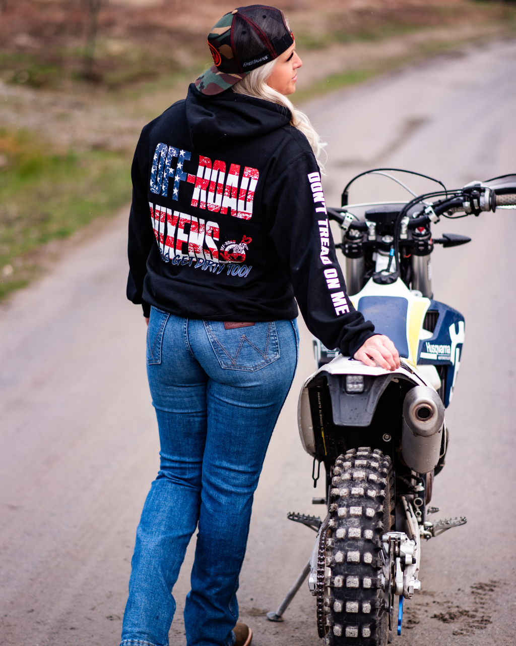 Photo of America Unisex Pullover Hoodie by OFF-ROAD VIXENS CLOTHING CO. - Premium Apparel & Accessories for UTVs / Side by Sides