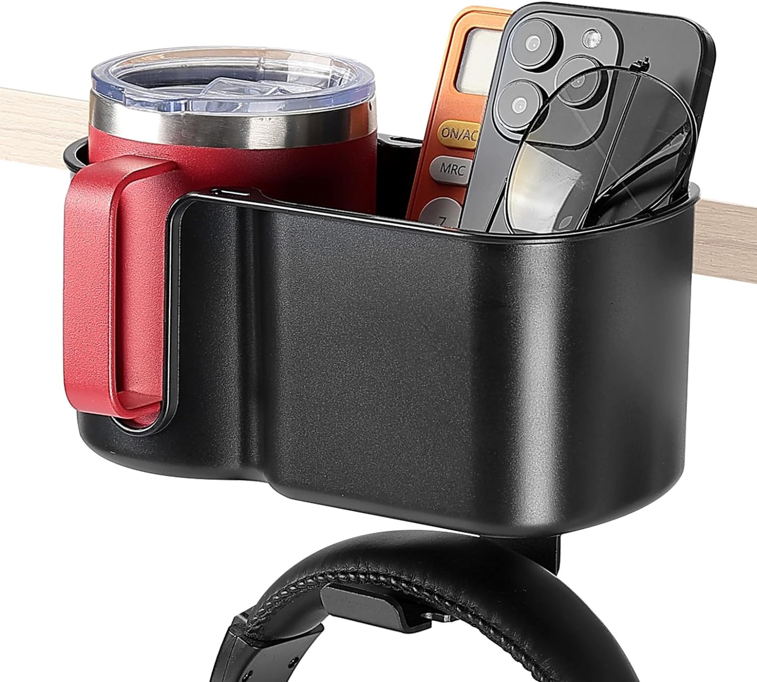 Photo of Kemimoto 2 in 1 Desk Cup Holder for Most 18-32 oz Bottles by Kemimoto - Premium for UTVs / Side by Sides