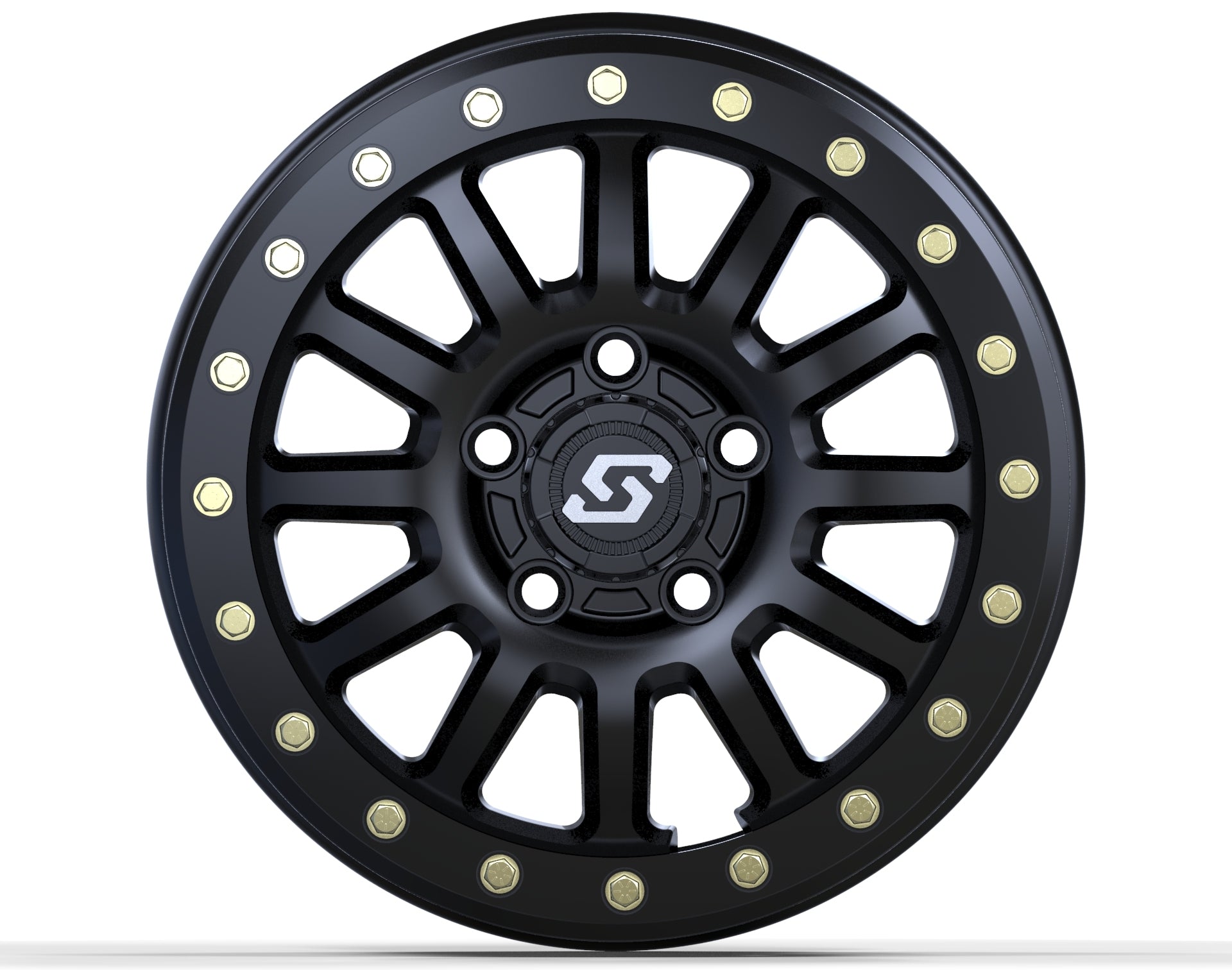 Photo of SANO BDLK WHEEL 15X7 5/4.5 6+1 (+50MM) BLACK by SEDONA - Premium Wheels for UTVs / Side by Sides