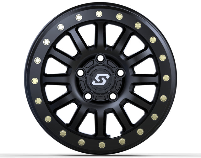 Photo of SANO BDLK WHEEL 15X7 5/4.5 6+1 (+50MM) BLACK by SEDONA - Premium Wheels for UTVs / Side by Sides