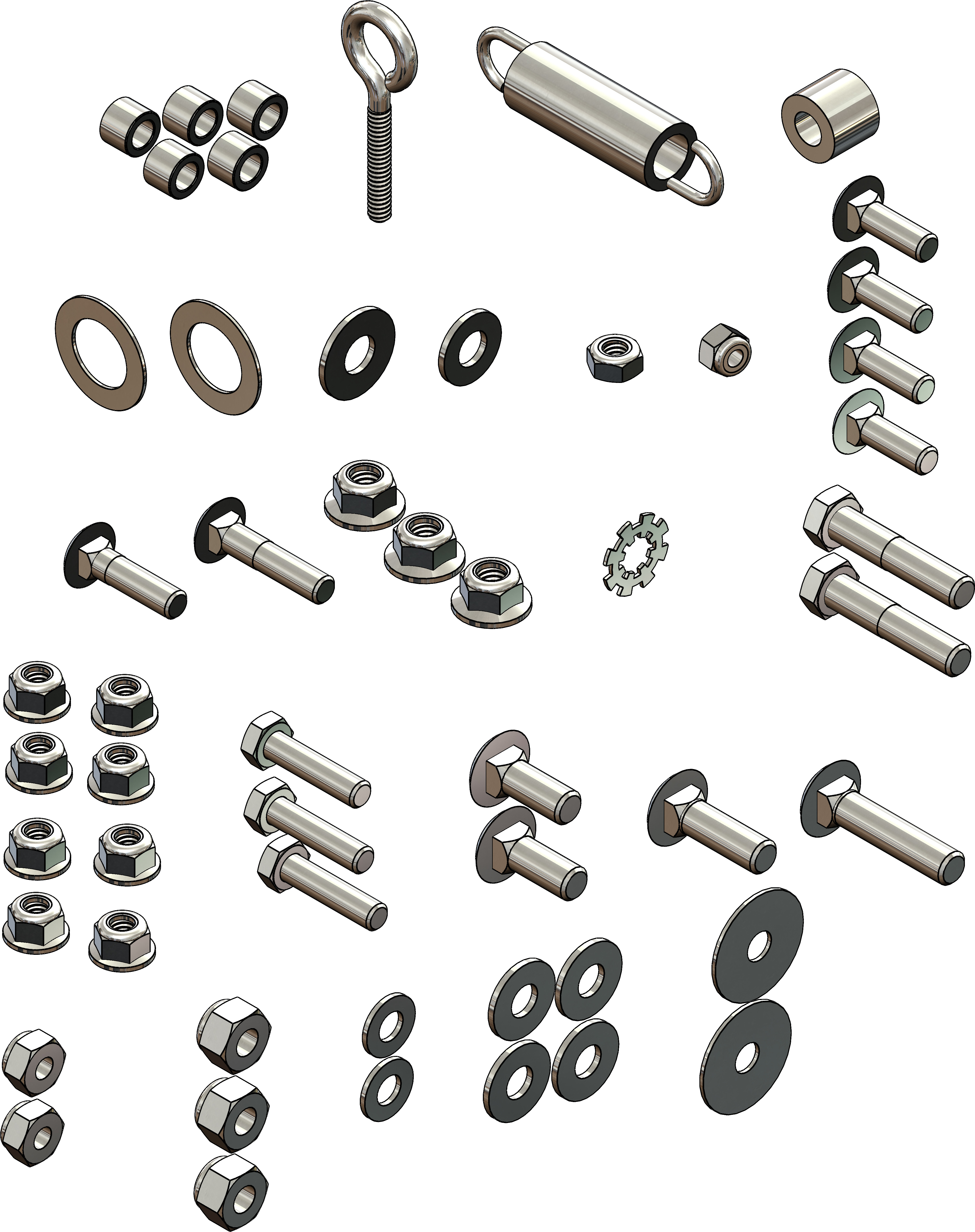 Photo of KFI MAN LIFT KIT RPL HARDWARE KIT by KFI - Premium Snow Plows & Mounts for UTVs / Side by Sides