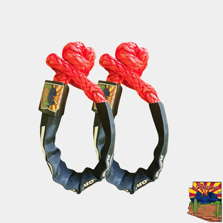 Photo of Soft Shackle 3/8'' x 22” with sleeve and bag (Set of 2 Shackles) (Lifetime Warranty) by MOJAB OFFROAD - Premium Soft Shackle for UTVs / Side by Sides