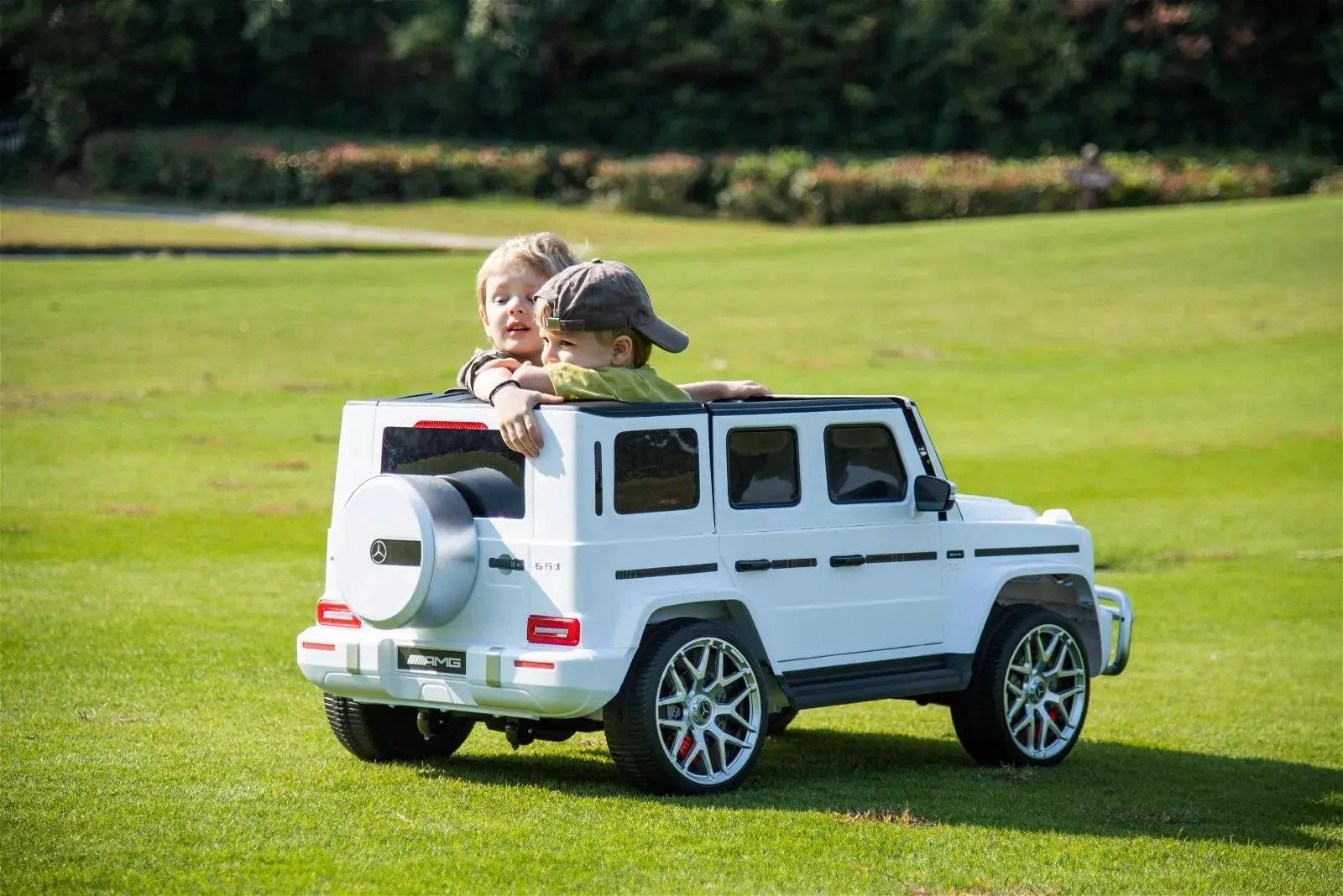 Photo of 24V 4x4 Mercedes Benz G63 AMG 2 Seater G Wagon Ride on Car by Freddo Toys - Premium Ride On Cars for UTVs / Side by Sides