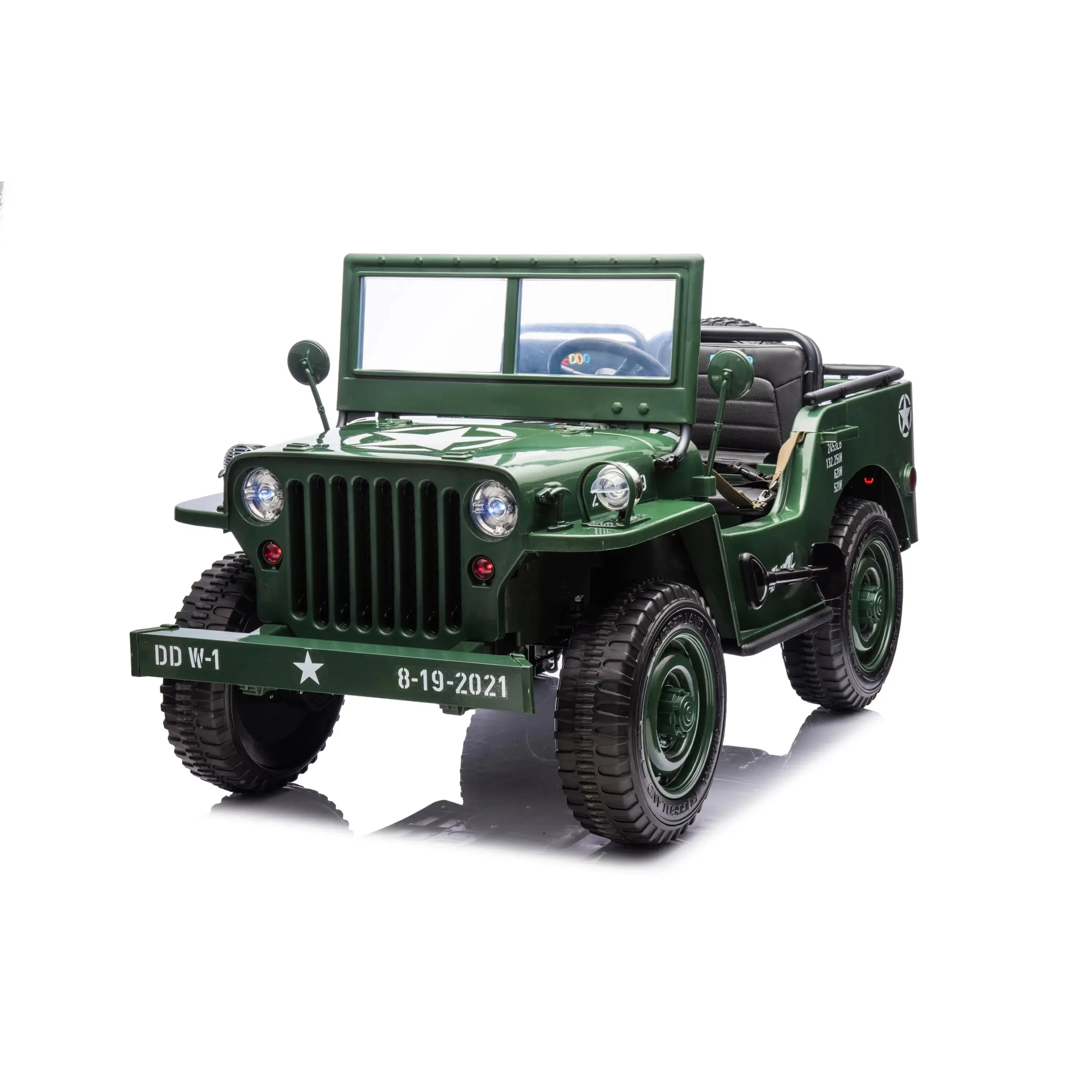 Photo of 24V Freddo Military Willy Truck 3 Seater Electric Ride on by Freddo Toys - Premium Electric Kids Cars for UTVs / Side by Sides