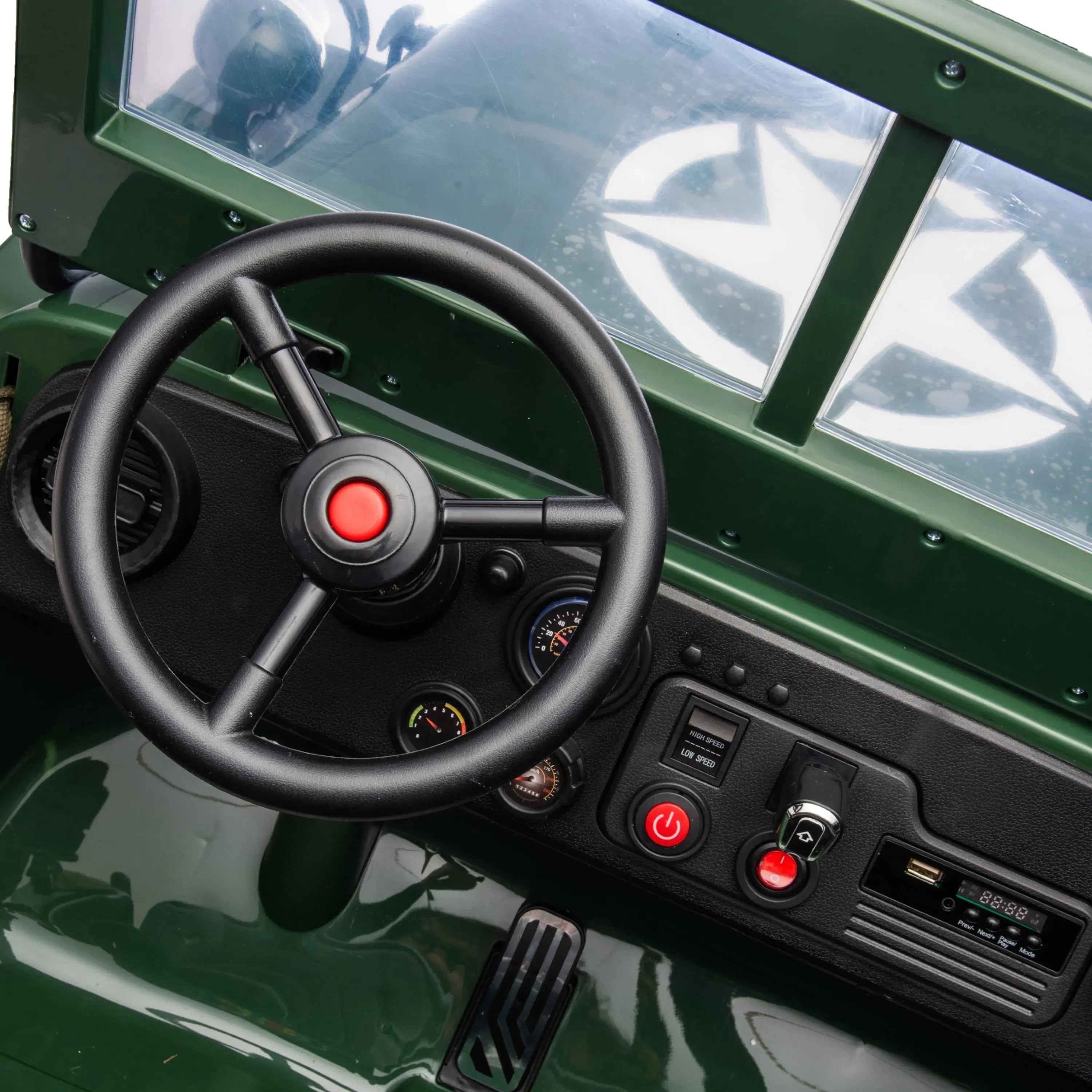 Photo of 24V Freddo Military Willy Truck 3 Seater Electric Ride on by Freddo Toys - Premium Electric Kids Cars for UTVs / Side by Sides