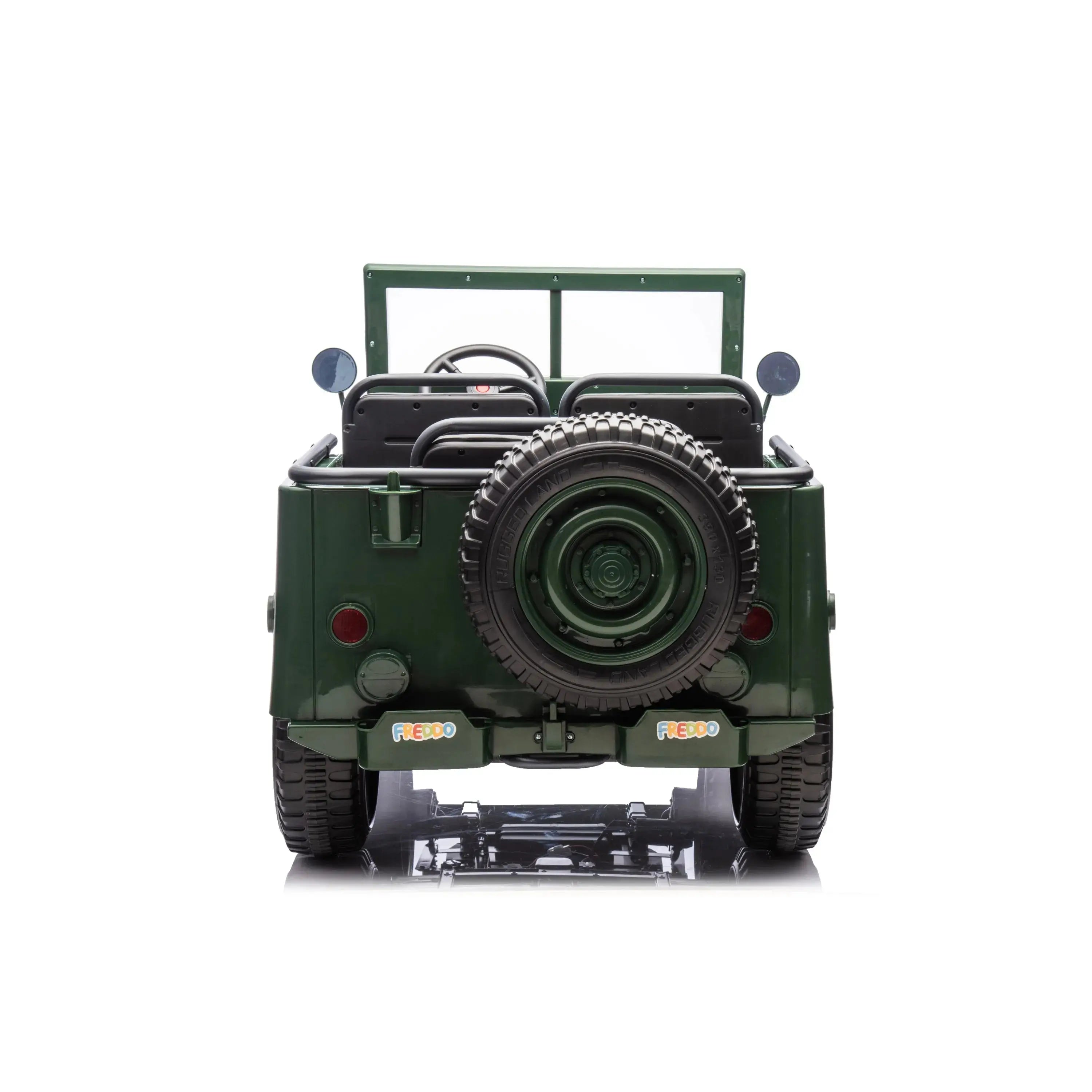 Photo of 24V Freddo Military Willy Truck 3 Seater Electric Ride on by Freddo Toys - Premium Electric Kids Cars for UTVs / Side by Sides