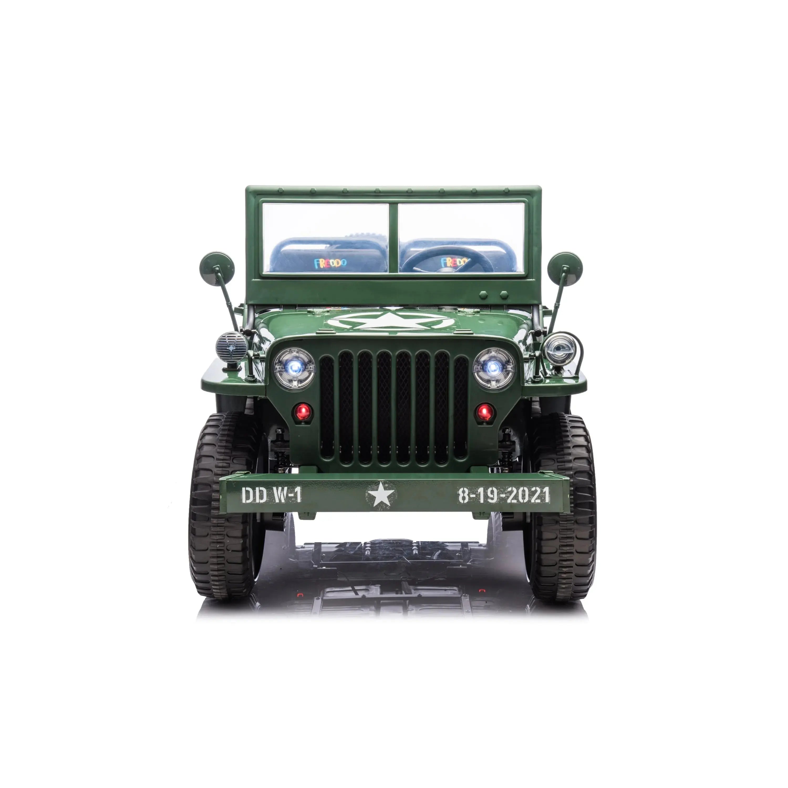 Photo of 24V Freddo Military Willy Truck 3 Seater Electric Ride on by Freddo Toys - Premium Electric Kids Cars for UTVs / Side by Sides