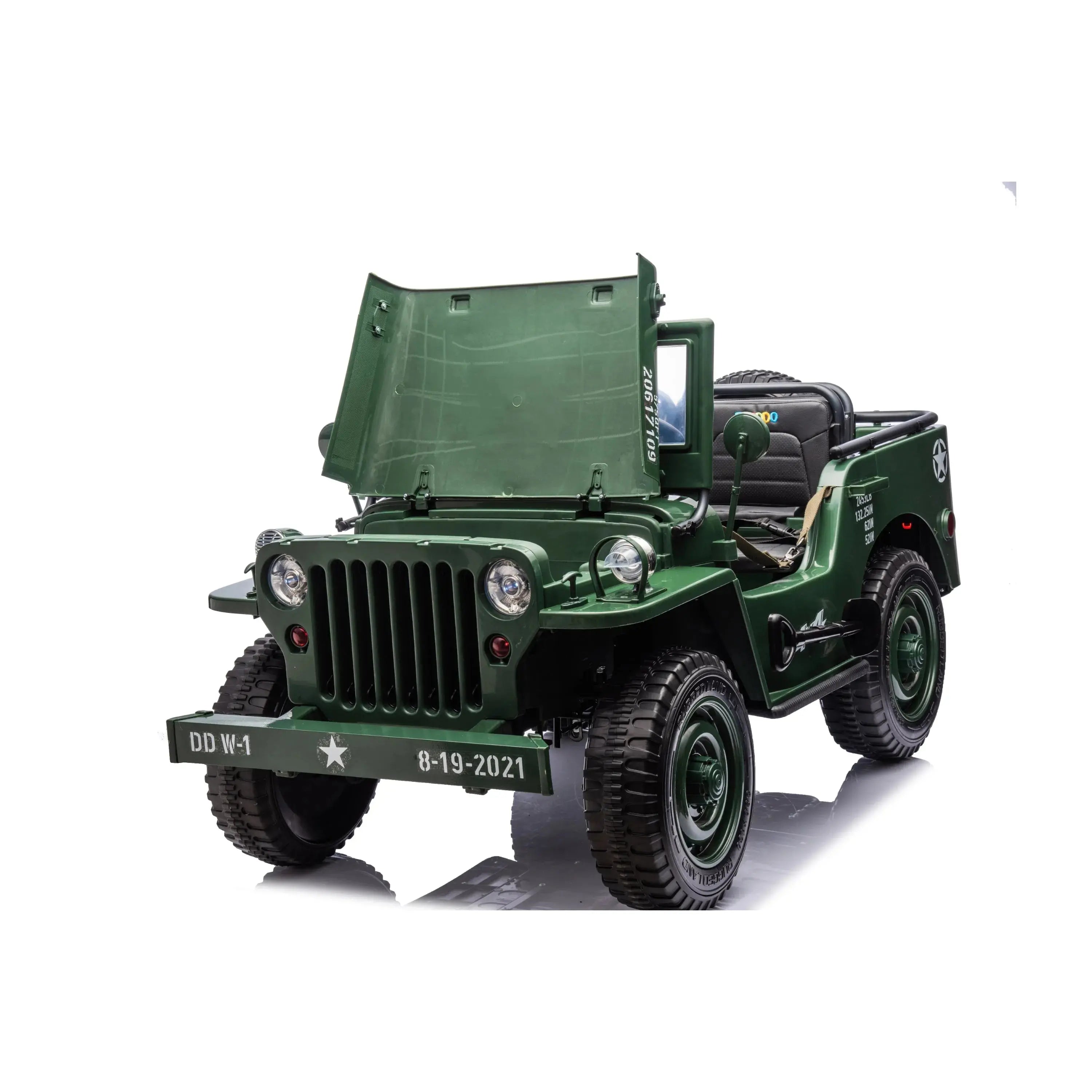 Photo of 24V Freddo Military Willy Truck 3 Seater Electric Ride on by Freddo Toys - Premium Electric Kids Cars for UTVs / Side by Sides
