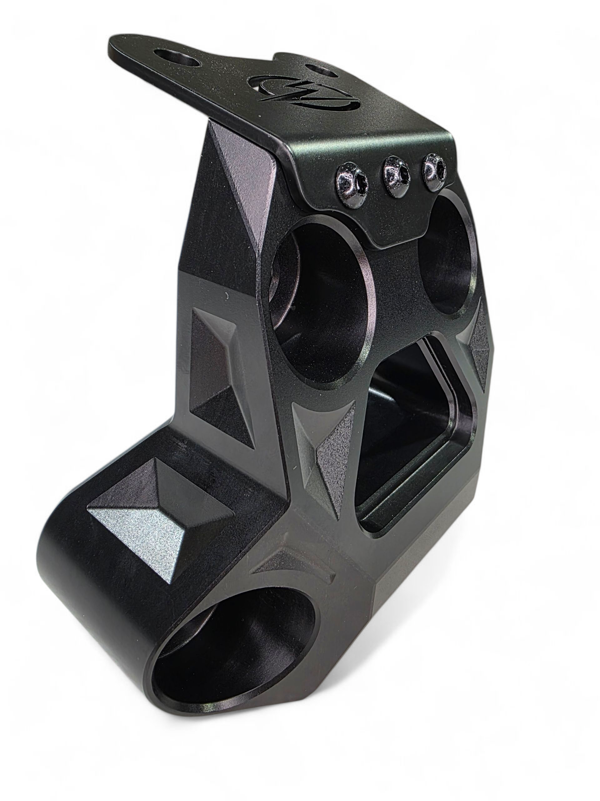 Photo of 2024+ Can Am Maverick R Billet Radius Rod Plate (Black) by Elektric Offroad - Premium for UTVs / Side by Sides