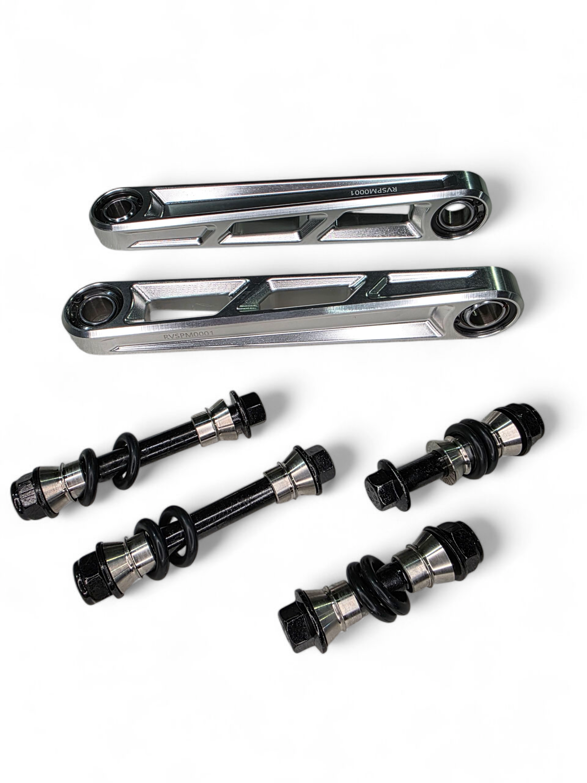 Photo of 2024+ Can Am Maverick R Front Sway Bar Links Anodized (Clear) by Elektric Offroad - Premium for UTVs / Side by Sides