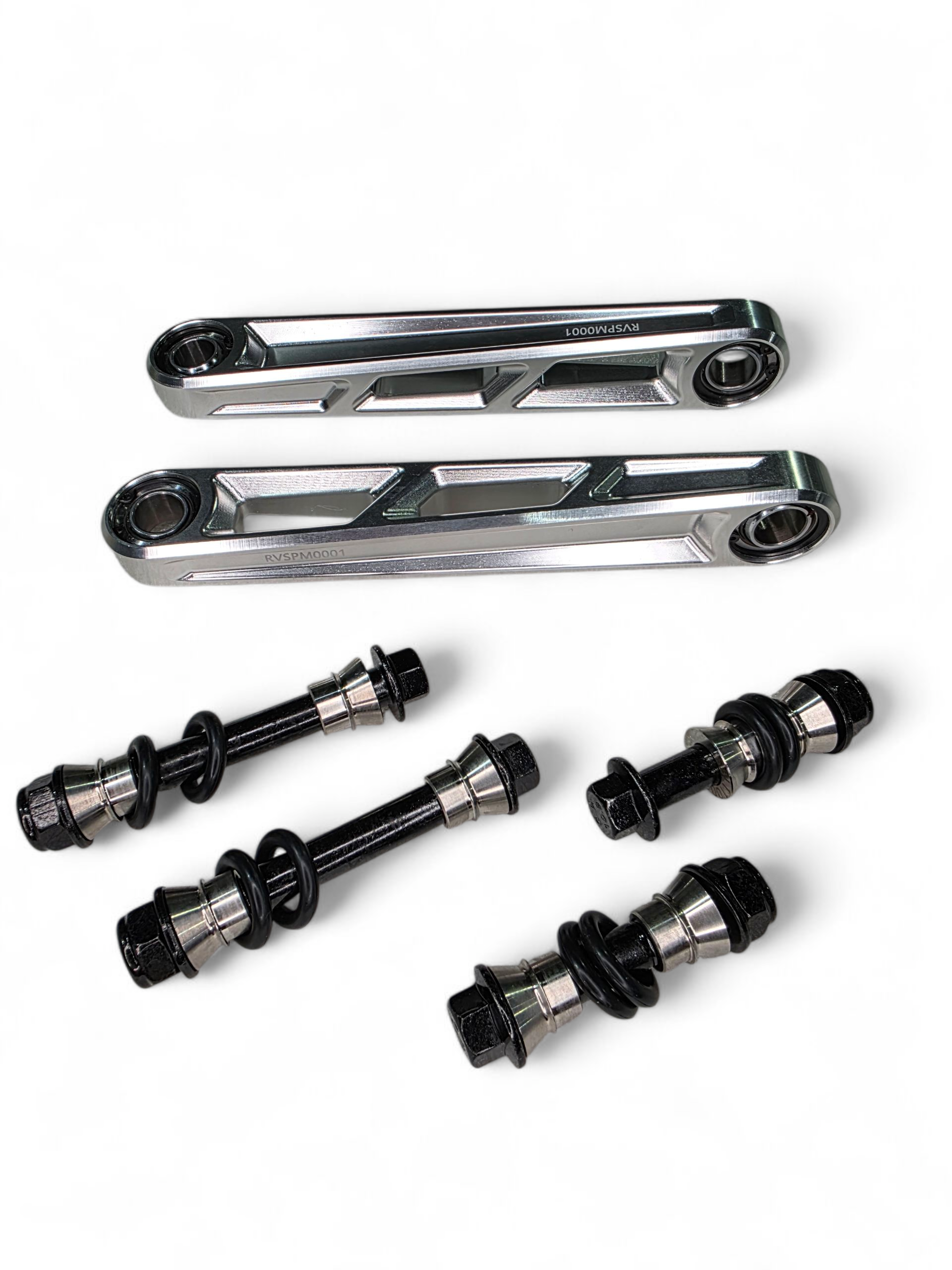 Photo of 2024+ Can Am Maverick R Front Sway Bar Links Anodized (Clear) by Elektric Offroad - Premium for UTVs / Side by Sides