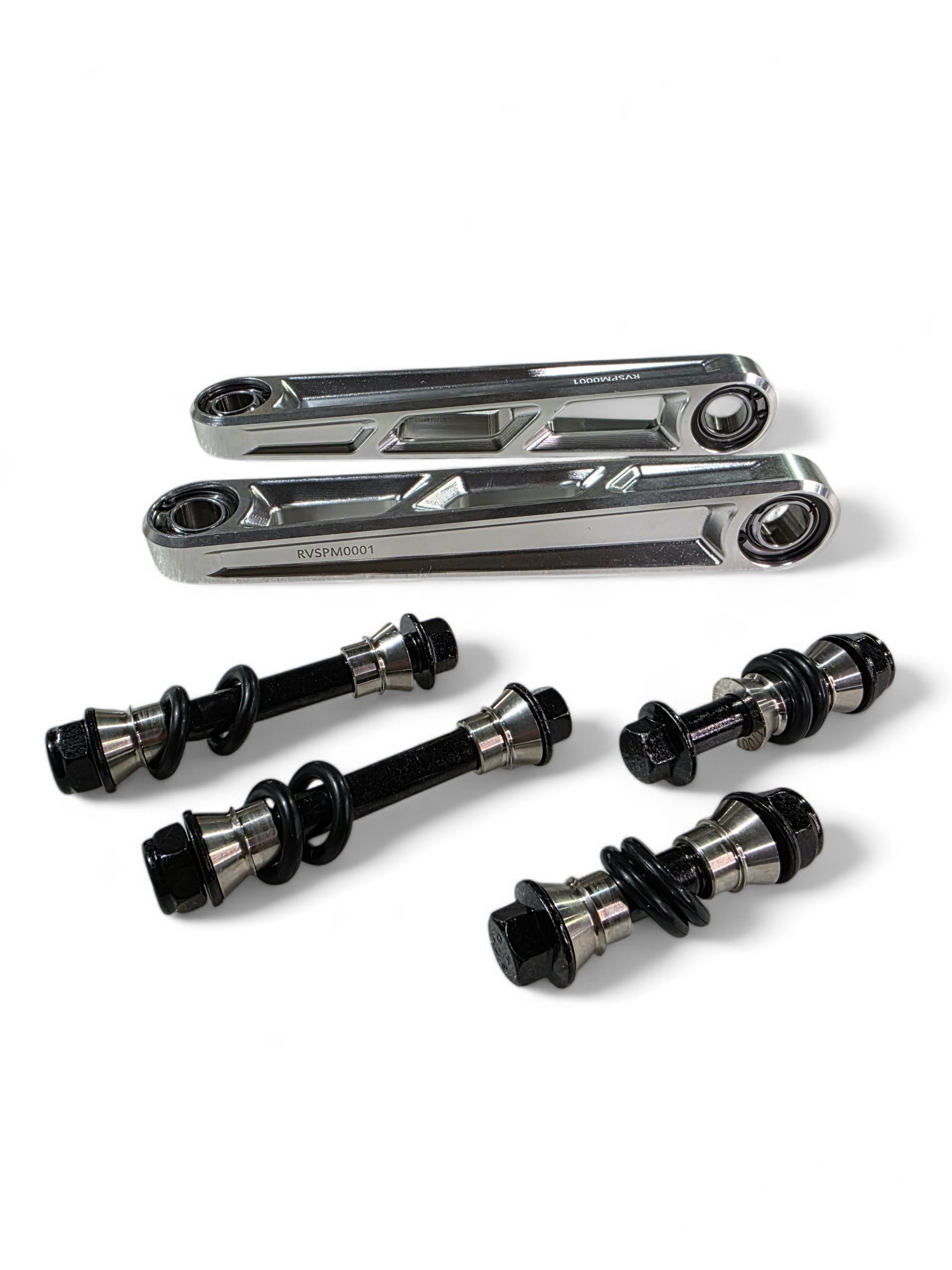 Photo of 2024+ Can Am Maverick R Front Sway Bar Links Anodized (Clear) by Elektric Offroad - Premium for UTVs / Side by Sides