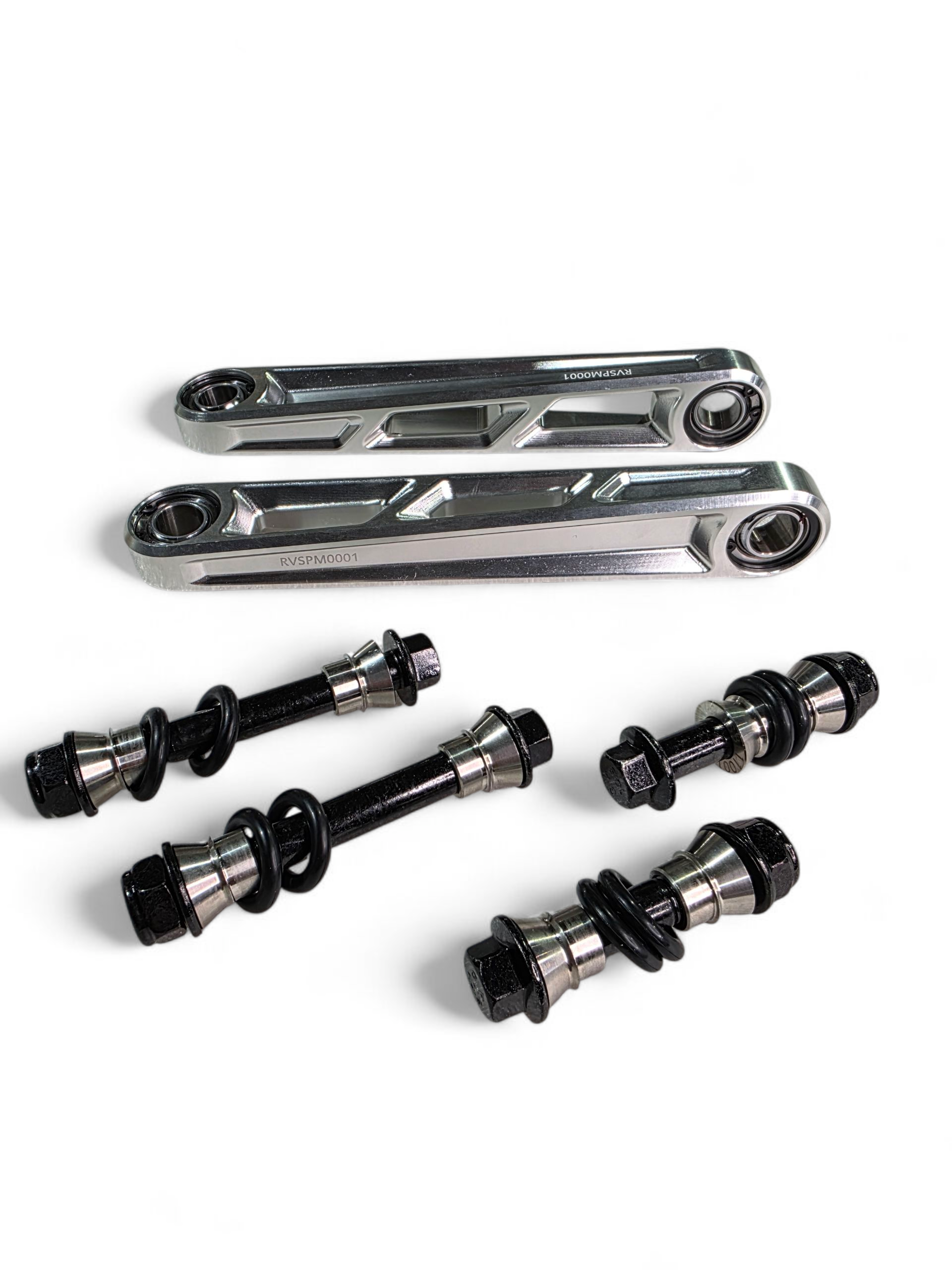 Photo of 2024+ Can Am Maverick R Front Sway Bar Links Anodized (Clear) by Elektric Offroad - Premium for UTVs / Side by Sides